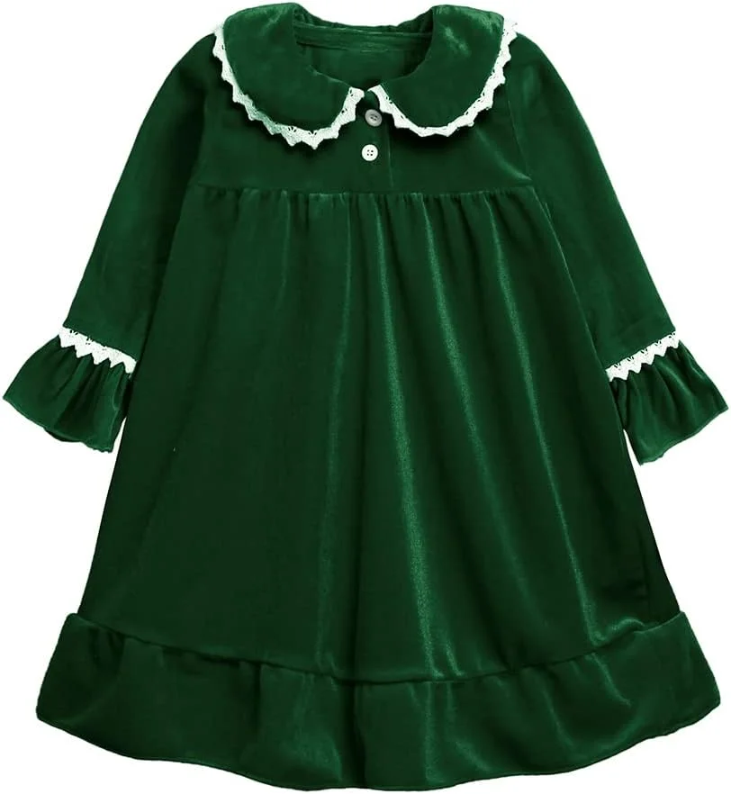 MYGBCPJS لباس خواب مخملی بچگانه، تیشرت آستین بلند دکمه دار و شلوار 2 تکه، لباس کریسمس MYGBCPJS لباس خواب مخملی بچگانه، تیشرت آستین بلند دکمه دار و شلوار 2 تکه، لباس کریسمس