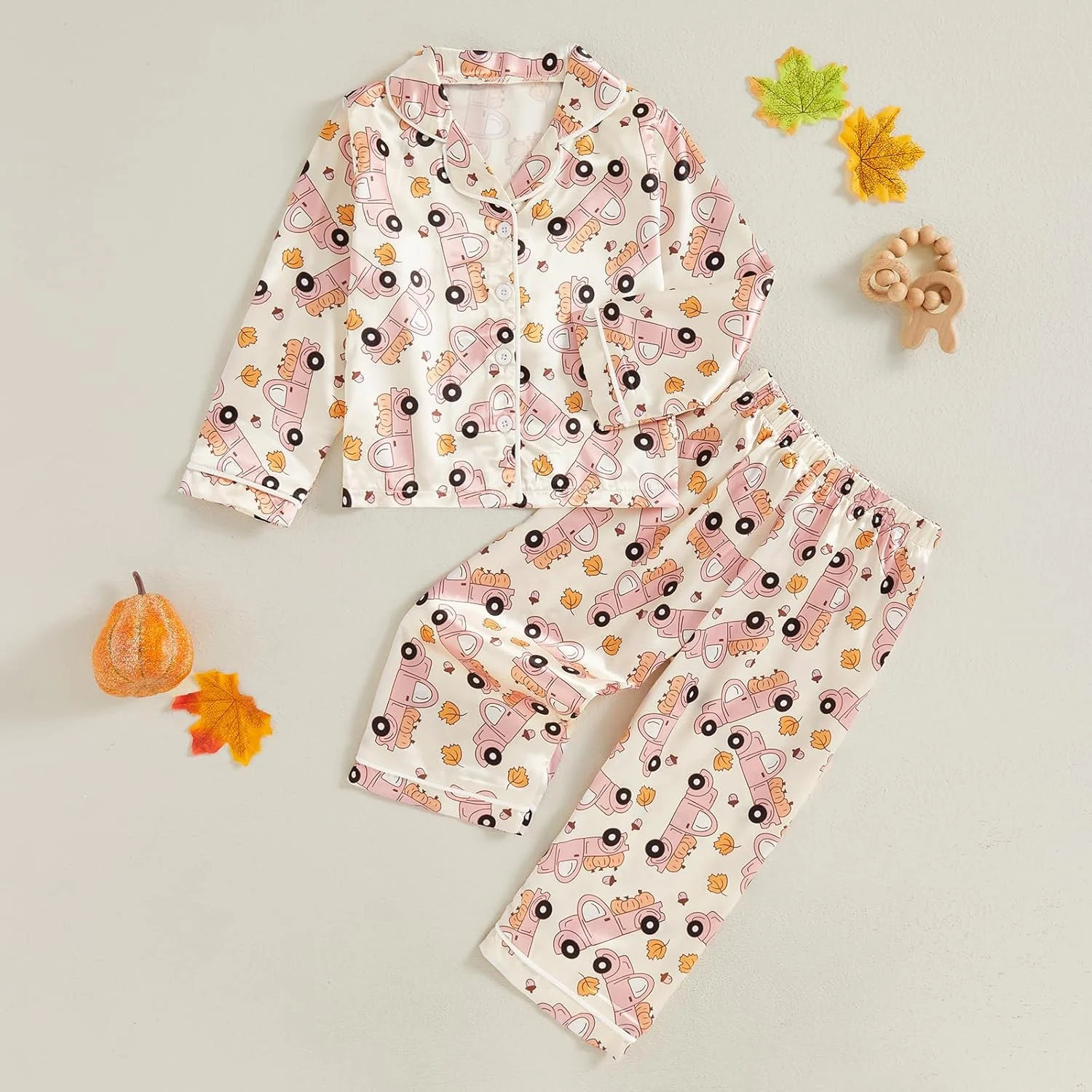 لباس خواب هالووین بچگانه Nokpsedcb، پیژامه پسرانه دخترانه، بلوز آستین بلند دکمه دار و شلوار راحتی لباس خواب هالووین بچگانه Nokpsedcb، پیژامه پسرانه دخترانه، بلوز آستین بلند دکمه دار و شلوار راحتی