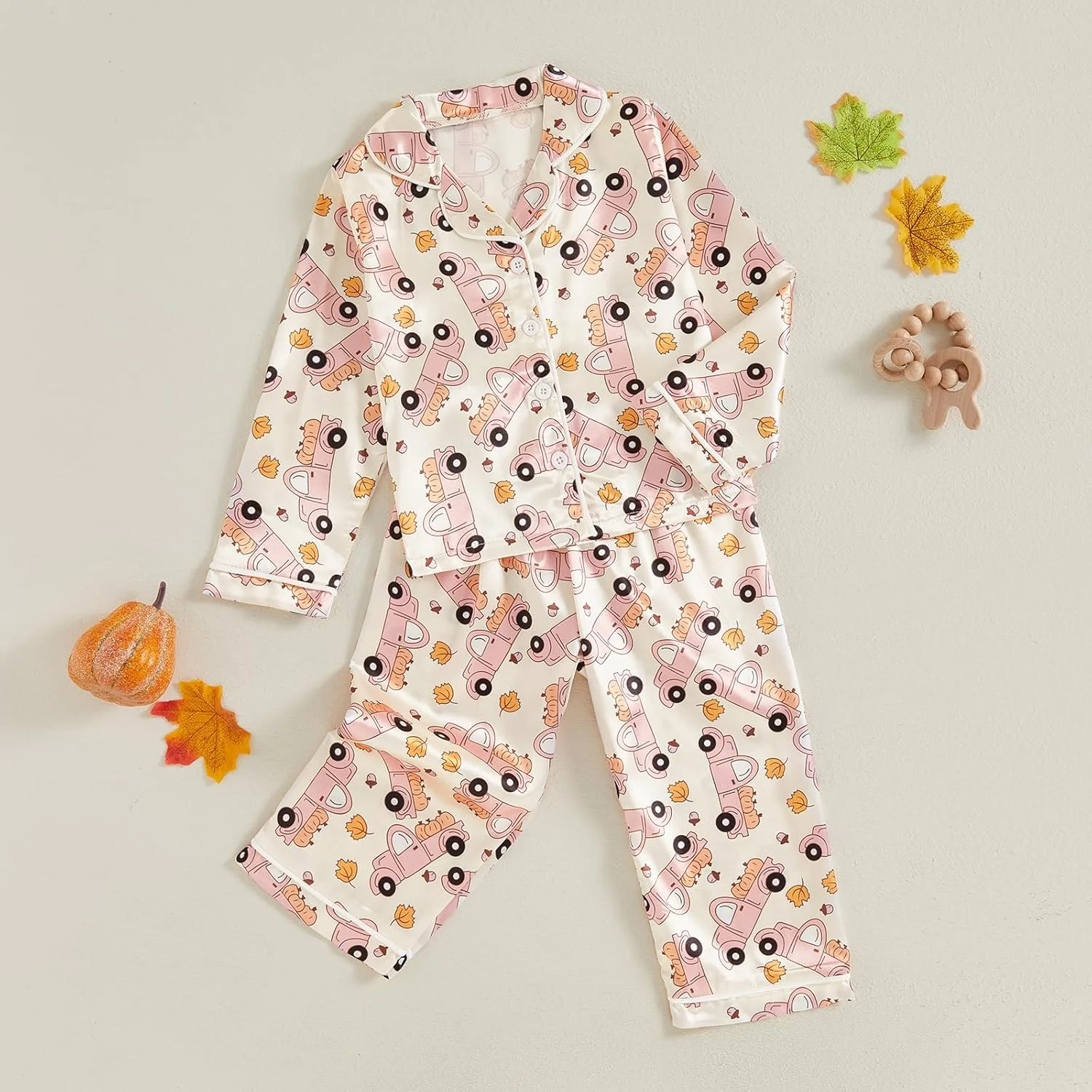 لباس خواب هالووین بچگانه Nokpsedcb، پیژامه پسرانه دخترانه، بلوز آستین بلند دکمه دار و شلوار راحتی لباس خواب هالووین بچگانه Nokpsedcb، پیژامه پسرانه دخترانه، بلوز آستین بلند دکمه دار و شلوار راحتی