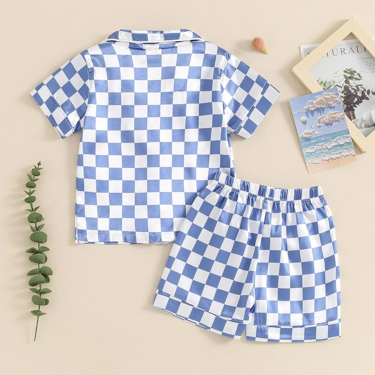 ست پیژامه دخترانه نوکپسدسیبی با طرح گل، آستین کوتاه، دکمهدار، شامل پیراهن و شورت، لباس راحتی بچگانه دو تکه ست پیژامه دخترانه نوکپسدسیبی با طرح گل، آستین کوتاه، دکمهدار، شامل پیراهن و شورت، لباس راحتی بچگانه دو تکه