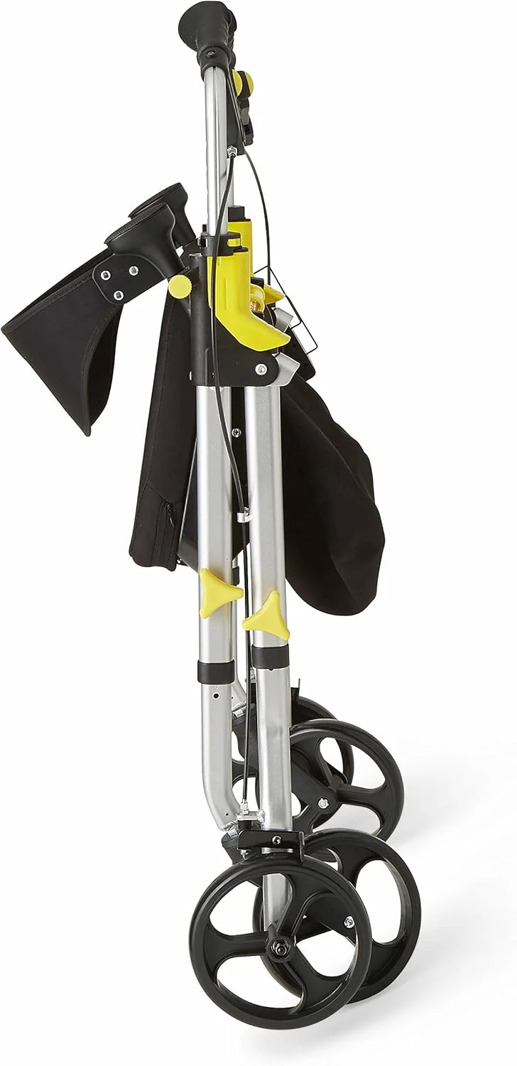 واکر رولیتور تاشو مدلاین مدل Premium Empower با صندلی و چرخ‌های 8 اینچی، نقره‌ای