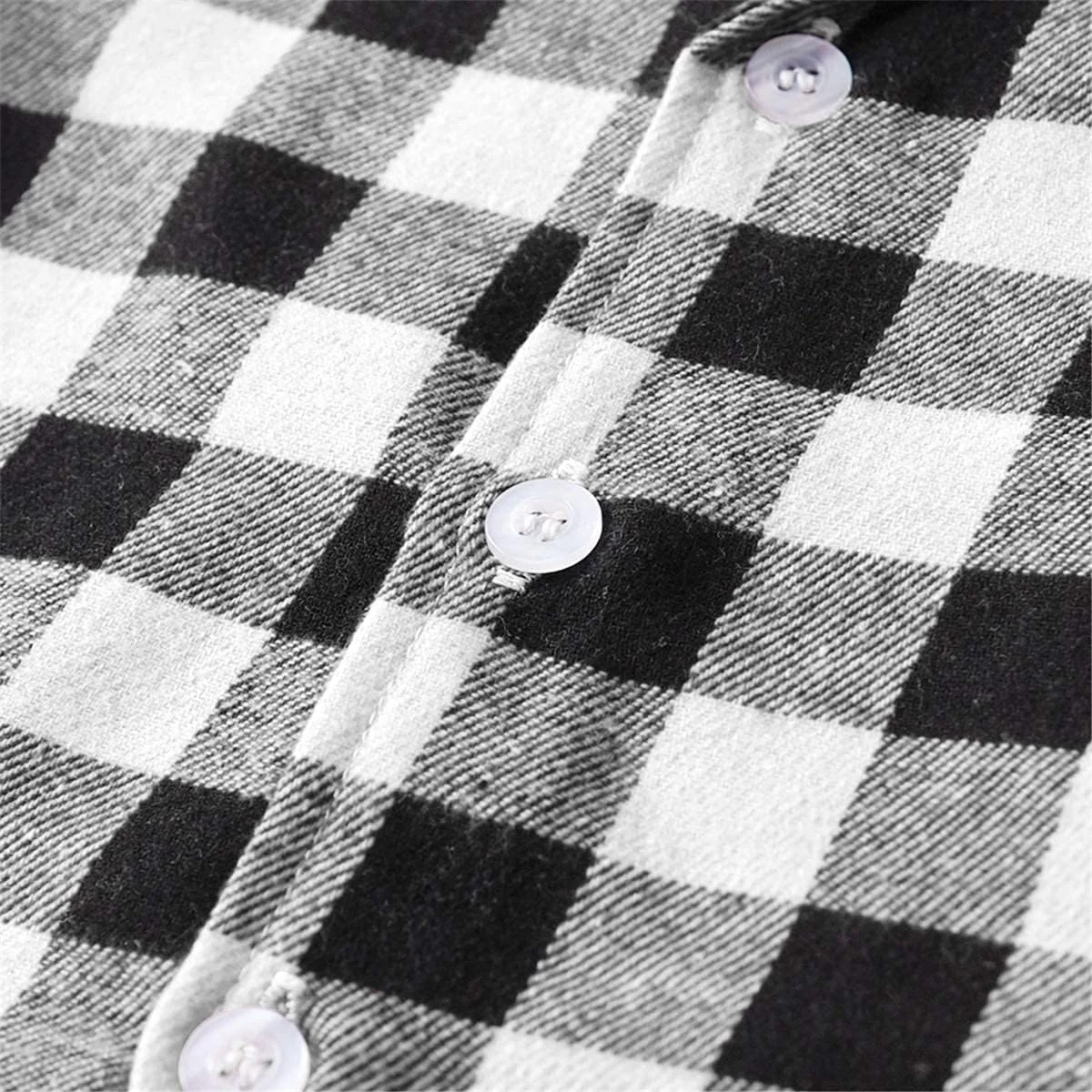 QZH.DUAO لباس خواب کریسمس چهارخانه تعطیلات بچه گانه، ست لباس خواب پسرانه و دخترانه دکمه دار فلانل QZH.DUAO لباس خواب کریسمس چهارخانه تعطیلات بچه گانه، ست لباس خواب پسرانه و دخترانه دکمه دار فلانل