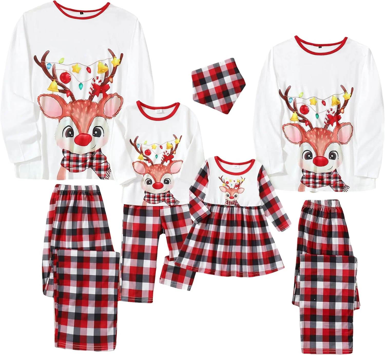 YOUNGER TREE ست لباس خواب کریسمس خانوادگی، تاپ طرح دار، شلوار چهارخانه، لباس راحتی، لباس خواب کریسمس، لباس خانوادگی تعطیلات YOUNGER TREE ست لباس خواب کریسمس خانوادگی، تاپ طرح دار، شلوار چهارخانه، لباس راحتی، لباس خواب کریسمس، لباس خانوادگی تعطیلات