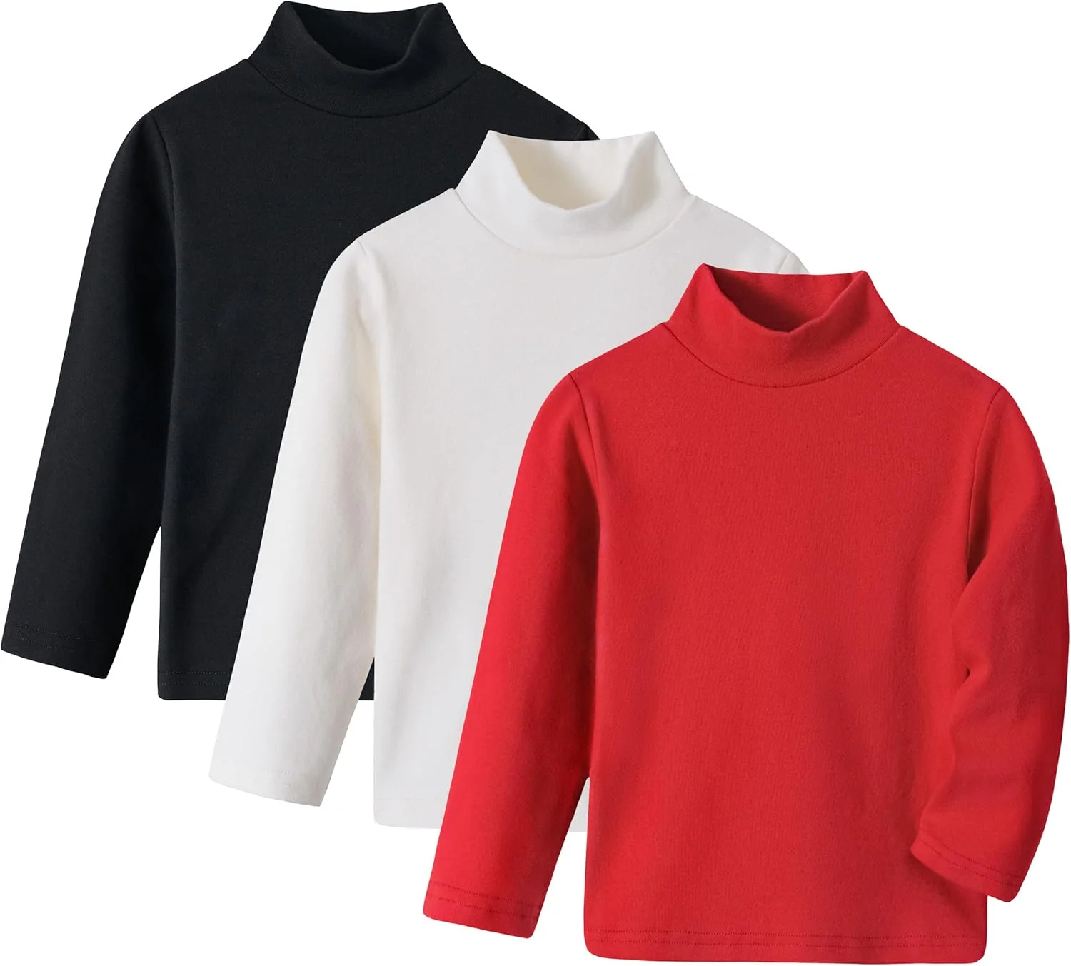 ست 3 عددی تاپ یقه اسکی آستین بلند کودک و نوزاد Volunboy (1-6 سال)، زیرپوش حرارتی پنبه ای نرم ست 3 عددی تاپ یقه اسکی آستین بلند کودک و نوزاد Volunboy (1-6 سال)، زیرپوش حرارتی پنبه ای نرم