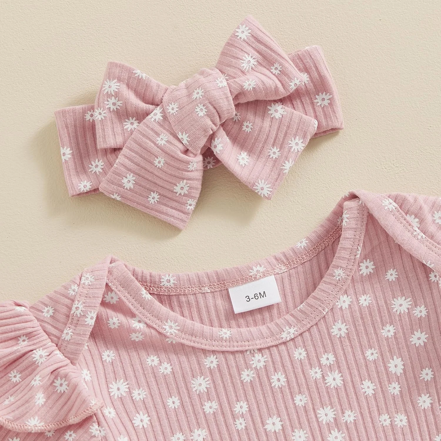 ست لباس تابستانی نوزاد دخترانه ZZLBUF شامل رامپر آستین کوتاه طرح گلدار، شورت و هدبند 3 تکه، مناسب 0 تا 18 ماه ست لباس تابستانی نوزاد دخترانه ZZLBUF شامل رامپر آستین کوتاه طرح گلدار، شورت و هدبند 3 تکه، مناسب 0 تا 18 ماه