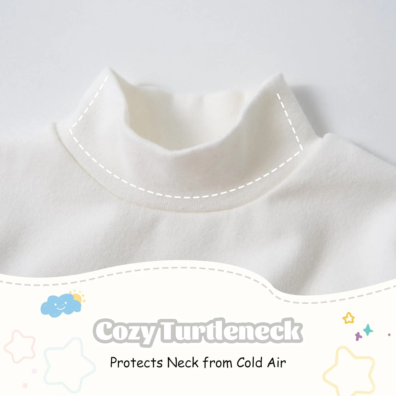 ست 3 عددی تاپ یقه اسکی آستین بلند کودک و نوزاد Volunboy (1-6 سال)، زیرپوش حرارتی پنبه ای نرم ست 3 عددی تاپ یقه اسکی آستین بلند کودک و نوزاد Volunboy (1-6 سال)، زیرپوش حرارتی پنبه ای نرم