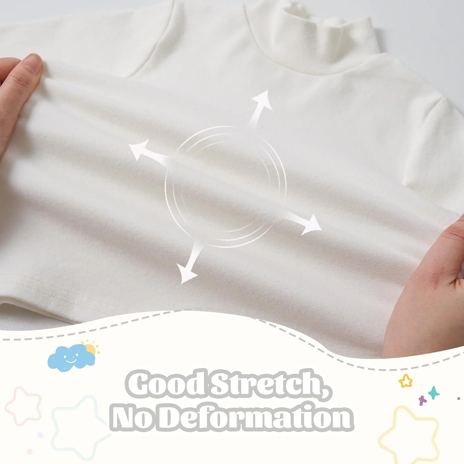 ست 3 عددی تاپ یقه اسکی آستین بلند کودک و نوزاد Volunboy (1-6 سال)، زیرپوش حرارتی پنبه ای نرم ست 3 عددی تاپ یقه اسکی آستین بلند کودک و نوزاد Volunboy (1-6 سال)، زیرپوش حرارتی پنبه ای نرم