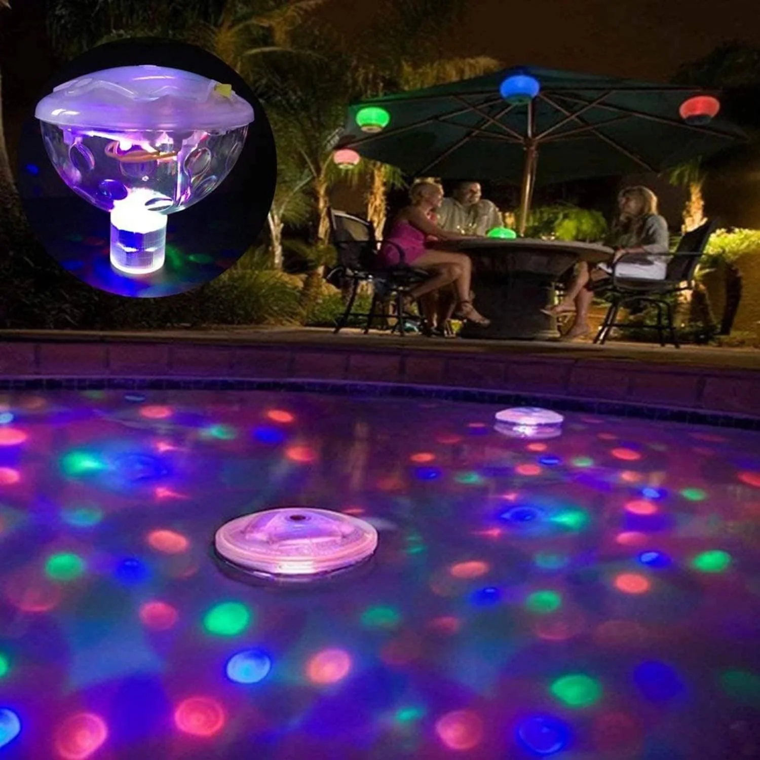 چراغ های شناور LED استخری ELECDON، چراغ زیر آب برای حمام دیسکو حوضچه اسباب بازی حمام کودک، 5 حالت رنگی متنوع با باتری برای زمان حمام، حوضچه ها، مهمانی های استخر چراغ های شناور LED استخری ELECDON، چراغ زیر آب برای حمام دیسکو حوضچه اسباب بازی حمام کودک، 5 حالت رنگی متنوع با باتری برای زمان حمام، حوضچه ها، مهمانی های استخر