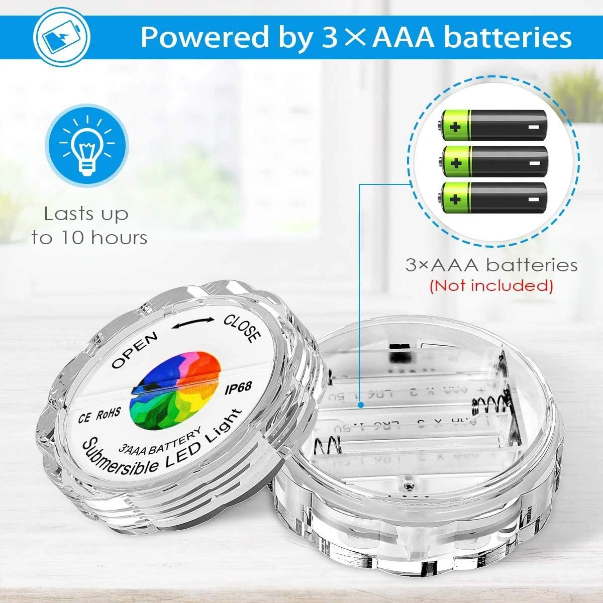 چراغ های LED غوطه ور ELECDON، چراغ های استخری با کنترل از راه دور 10 LED روشن چند رنگ ضد آب زیر آب، برای باغ، آکواریوم، استخر شنا، آکواریوم ماهی، پایه گلدان، دکوراسیون منزل (4 عدد) چراغ های LED غوطه ور ELECDON، چراغ های استخری با کنترل از راه دور 10 LED روشن چند رنگ ضد آب زیر آب، برای باغ، آکواریوم، استخر شنا، آکواریوم ماهی، پایه گلدان، دکوراسیون منزل (4 عدد)