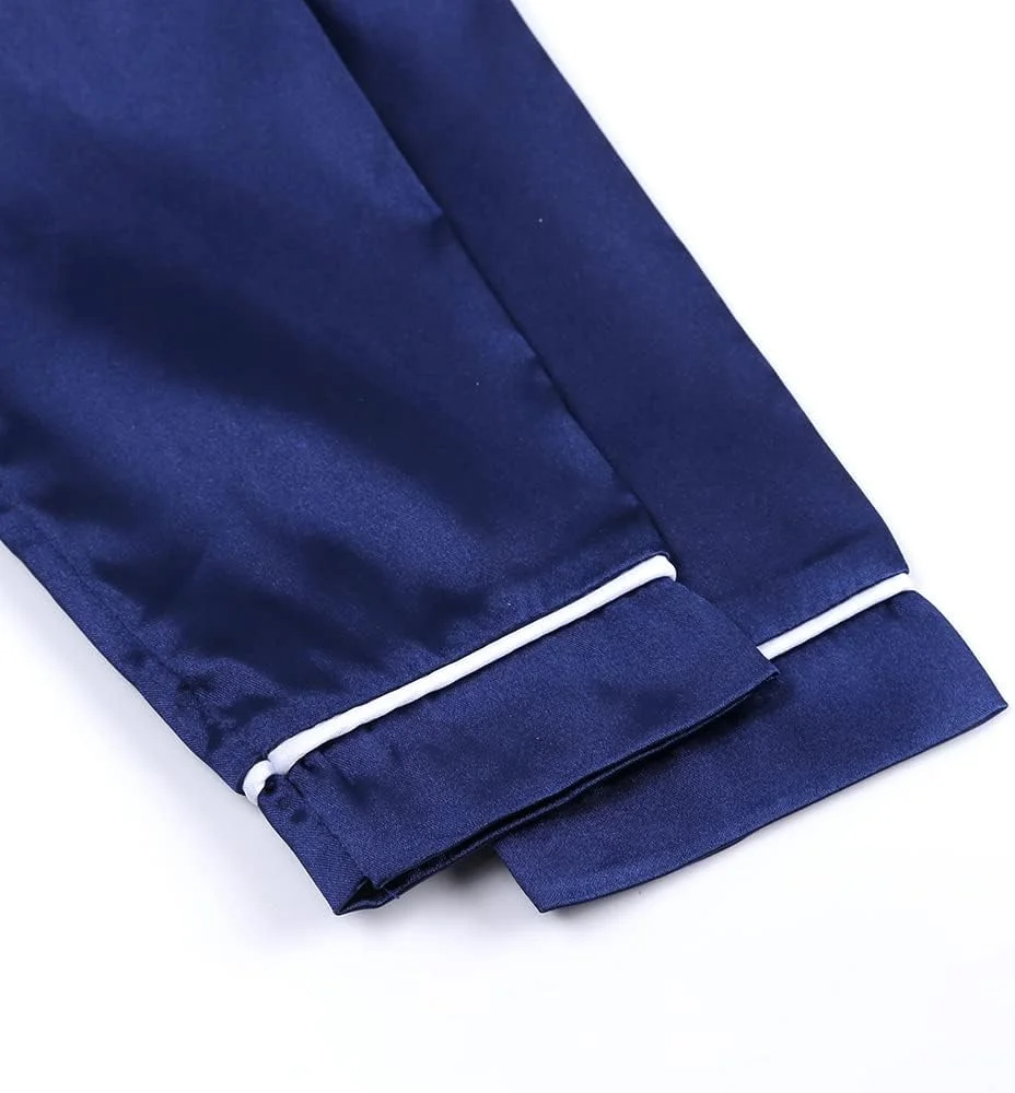 ست پیژامه ساتن ژله ای Verve برای کودکان، نوزادان، دختران و پسران، پیراهن آستین بلند دکمه دار + شلوار، لباس خواب ست پیژامه ساتن ژله ای Verve برای کودکان، نوزادان، دختران و پسران، پیراهن آستین بلند دکمه دار + شلوار، لباس خواب