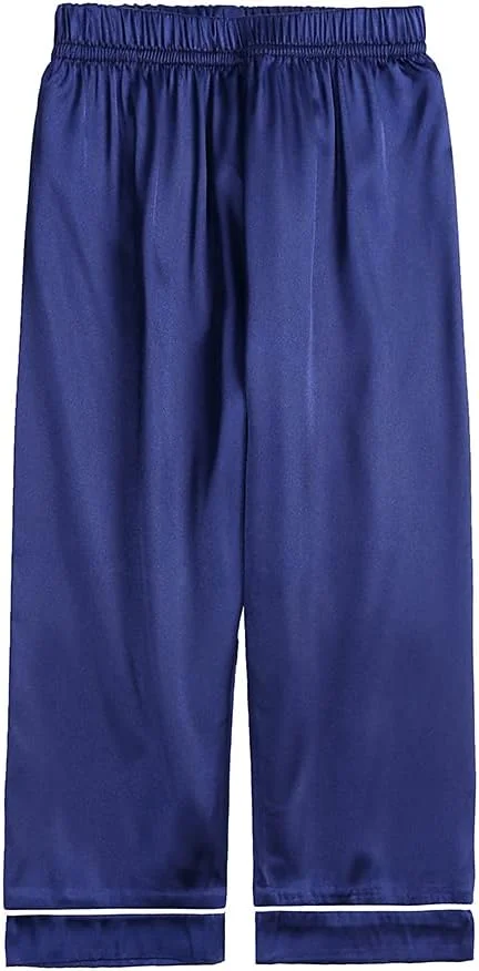 ست پیژامه ساتن ژله ای Verve برای کودکان، نوزادان، دختران و پسران، پیراهن آستین بلند دکمه دار + شلوار، لباس خواب ست پیژامه ساتن ژله ای Verve برای کودکان، نوزادان، دختران و پسران، پیراهن آستین بلند دکمه دار + شلوار، لباس خواب