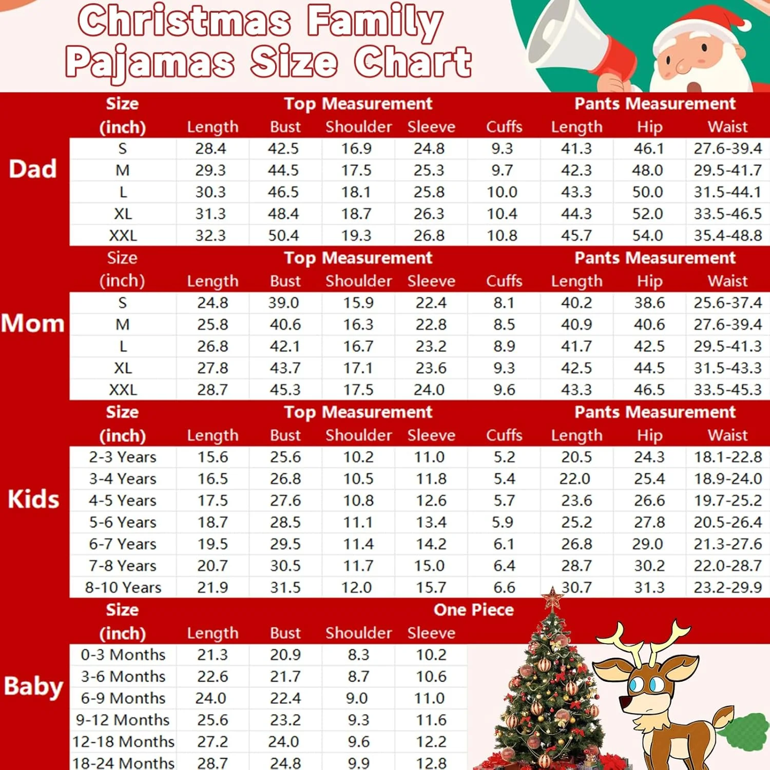 ست لباس خواب کریسمس خانوادگی WUDEUI، لباس خواب آستین بلند، لباس راحتی تعطیلات کریسمس با جیب ست لباس خواب کریسمس خانوادگی WUDEUI، لباس خواب آستین بلند، لباس راحتی تعطیلات کریسمس با جیب