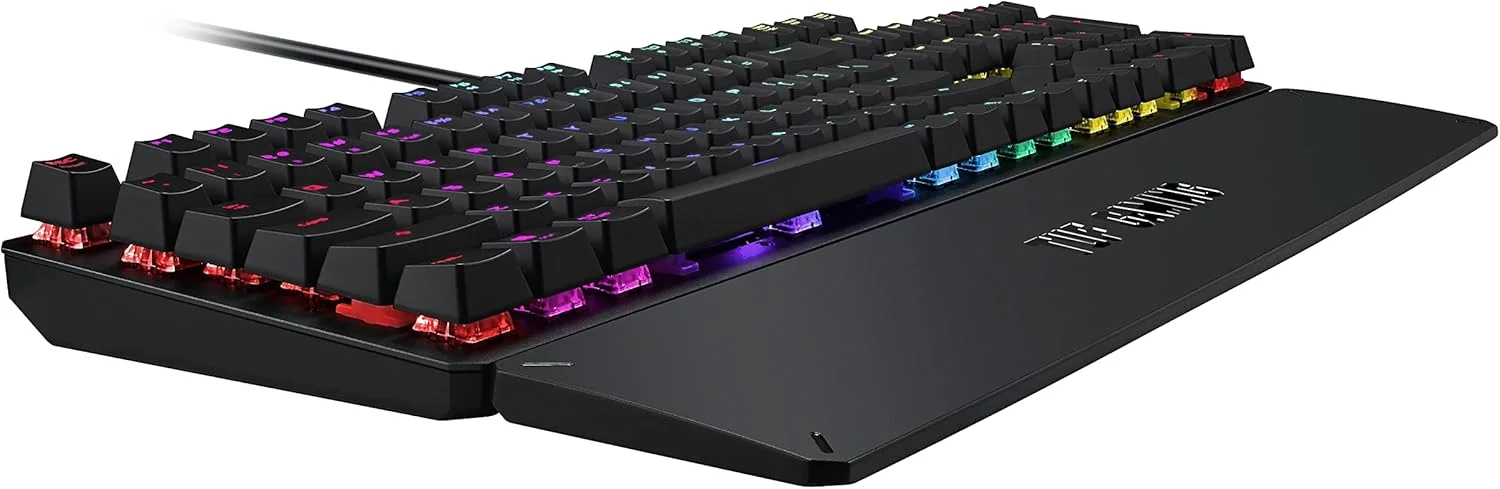 کیبورد گیمینگ ایسوس TUF K3 USB QWERTZ - طرح آلمانی - خاکستری
