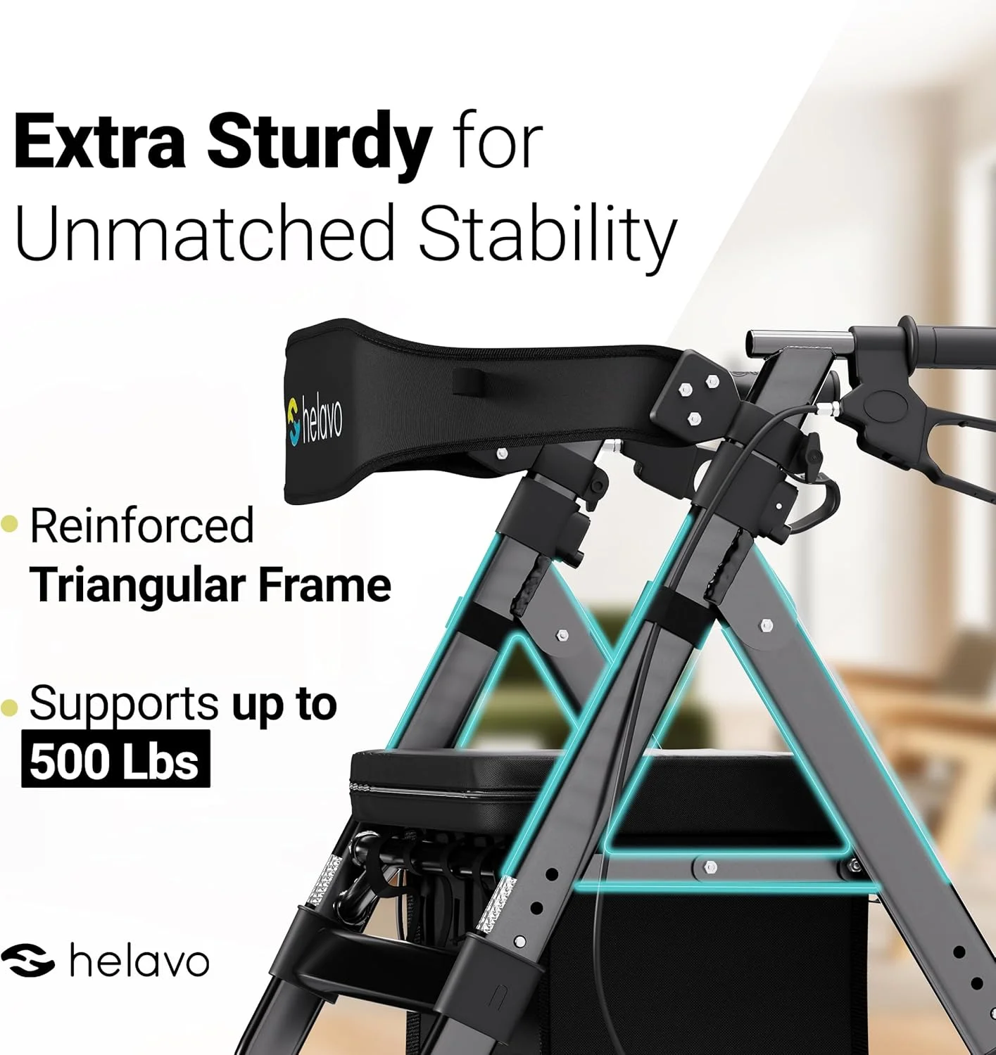 واکر باریاتریک Helavo با صندلی بزرگ و قابل تنظیم ارتفاع - رولیتور فوق العاده پهن و سنگین برای سالمندان - ظرفیت وزن 500 پوند واکر باریاتریک Helavo با صندلی بزرگ و قابل تنظیم ارتفاع - رولیتور فوق العاده پهن و سنگین برای سالمندان - ظرفیت وزن 500 پوند