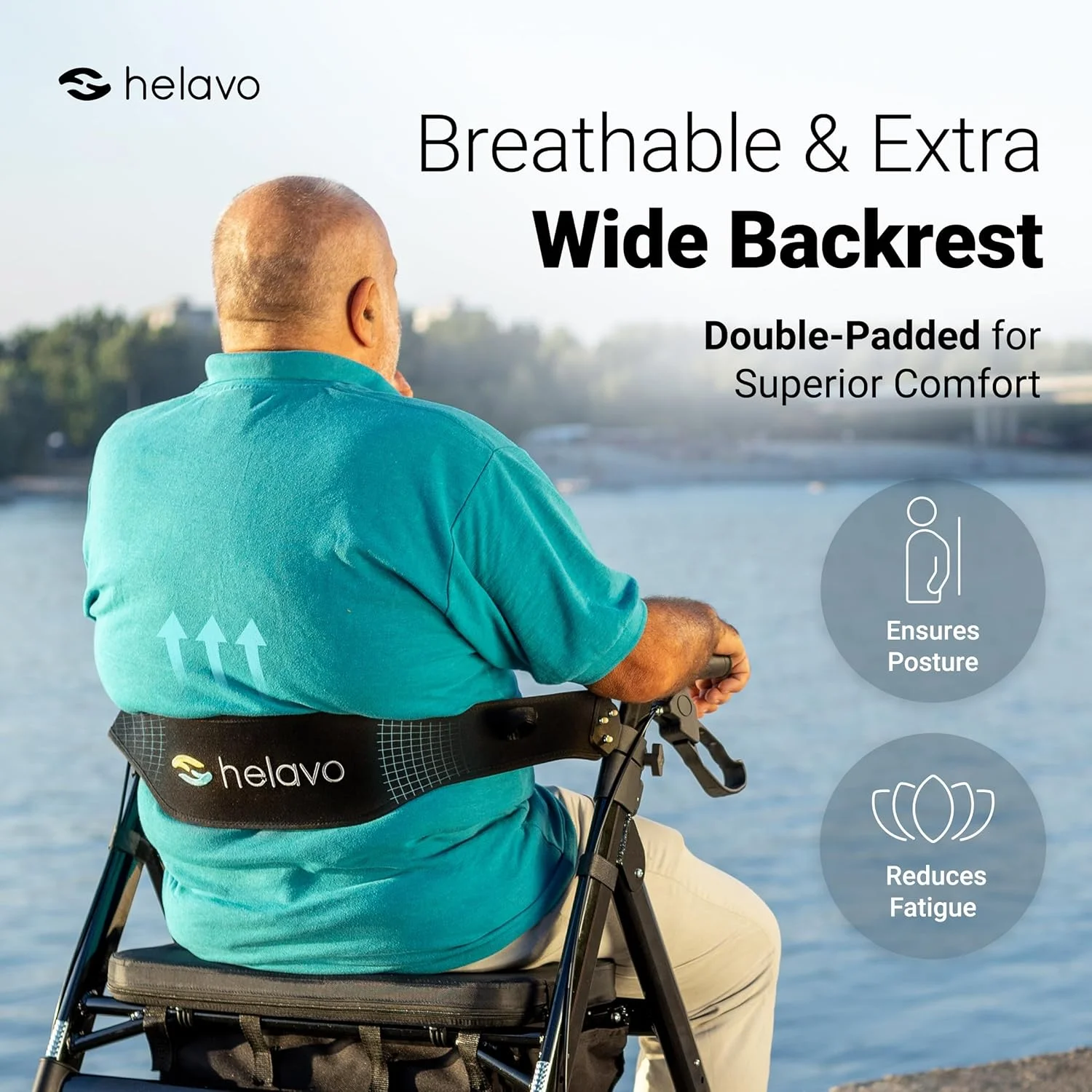 واکر باریاتریک Helavo با صندلی بزرگ و قابل تنظیم ارتفاع - رولیتور فوق العاده پهن و سنگین برای سالمندان - ظرفیت وزن 500 پوند واکر باریاتریک Helavo با صندلی بزرگ و قابل تنظیم ارتفاع - رولیتور فوق العاده پهن و سنگین برای سالمندان - ظرفیت وزن 500 پوند