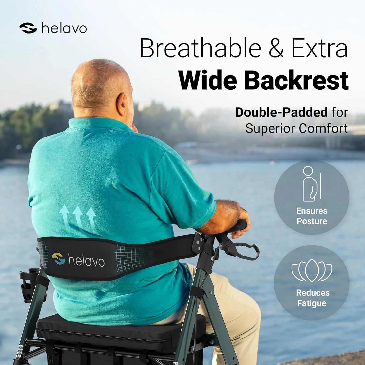 واکر سنگین وزن تمام زمینی Helavo - رولیتور باریاتریک فوق العاده عریض برای سالمندان - ظرفیت وزن 500 پوند واکر سنگین وزن تمام زمینی Helavo - رولیتور باریاتریک فوق العاده عریض برای سالمندان - ظرفیت وزن 500 پوند