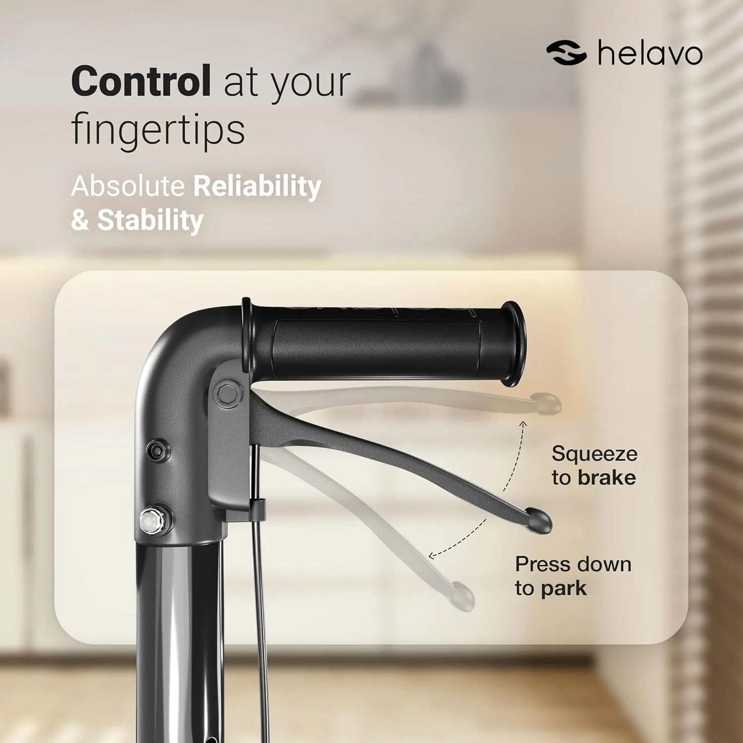 واکر رولیتور 3 چرخ Helavo برای سالمندان، چرخ های 8 اینچی - واکر تاشو فوق العاده سبک و باریک برای فضاهای کوچک، کمک حرکتی آلومینیومی سه چرخ با دسته های قابل تنظیم ارتفاع، مشکی