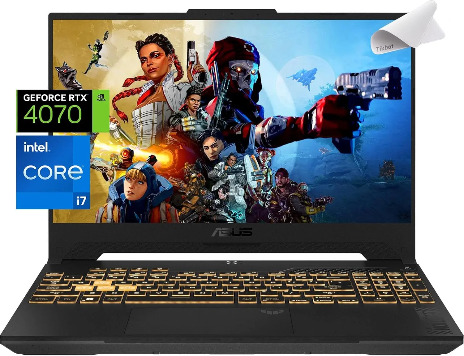 لپ تاپ گیمینگ ایسوس TUF با کارت گرافیک RTX 4070 MUX 140W - پردازنده i7-13620H - صفحه نمایش 15.6 اینچی FHD IPS با پوشش 100% sRGB - کیبورد با نور پس زمینه RGB - رم 64 گیگابایتی - حافظه SSD PCIe 4 ترابایتی - G-SYNC - وب کم - پد موس - 2024