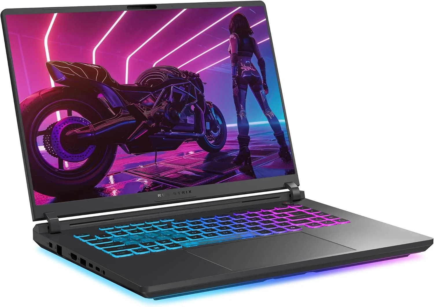 لپ تاپ گیمینگ ایسوس ROG Strix G16، پردازنده Intel i7-14650HX، رم 64 گیگابایتی DDR5، حافظه SSD PCIe 4 ترابایتی، نمایشگر 16 اینچی FHD+ (1920x1200)، کارت گرافیک Nvidia G-Force RTX 5060، کیبورد RGB 4-Zone، ویندوز 11 پرو، خاکستری تیره