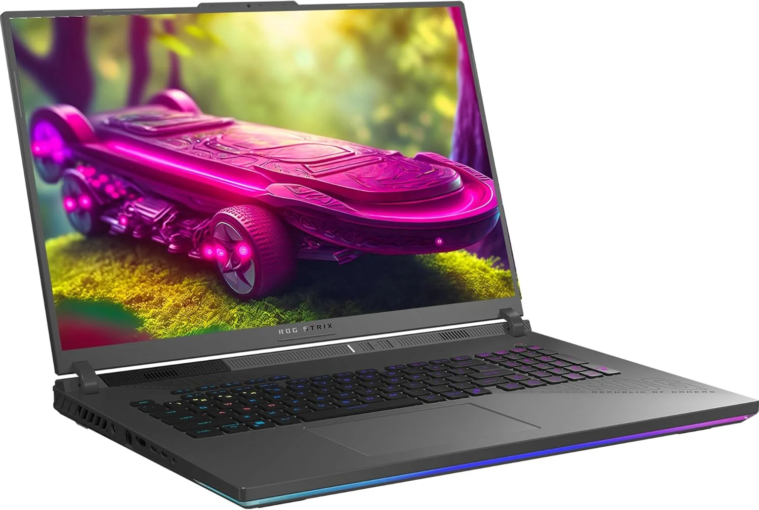 لپ تاپ گیمینگ ایسوس ROG Strix G18، AMD Ryzen 9-8940HX، رم 64 گیگابایتی DDR5، SSD 2 ترابایتی PCIe، نمایشگر 18 اینچی 2.5K (2560x1600) Nebula 240 هرتز، Nvidia G-Force RTX 5070، کیبورد RGB 4 ناحیه ای، W11 Pro، خاکستری Eclipse
