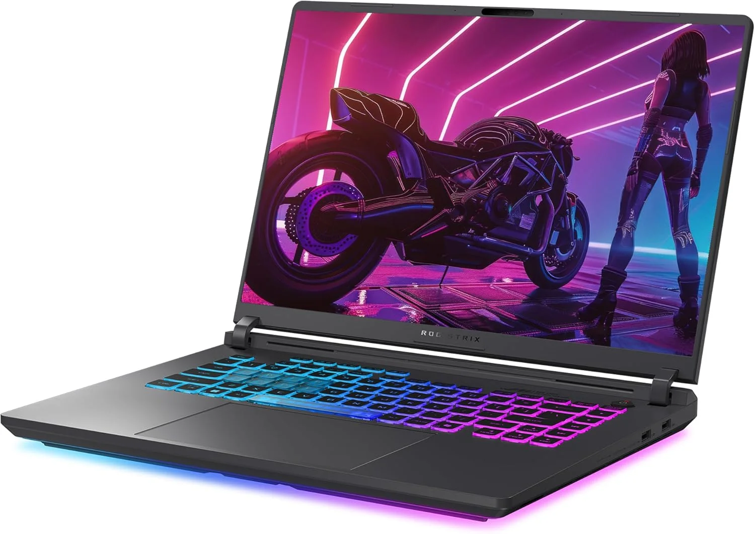 لپ تاپ گیمینگ ایسوس ROG Strix G16، پردازنده Intel i7-14650HX، رم 64 گیگابایتی DDR5، حافظه SSD PCIe 4 ترابایتی، نمایشگر 16 اینچی FHD+ (1920x1200)، کارت گرافیک Nvidia G-Force RTX 5060، کیبورد RGB 4-Zone، ویندوز 11 پرو، خاکستری تیره