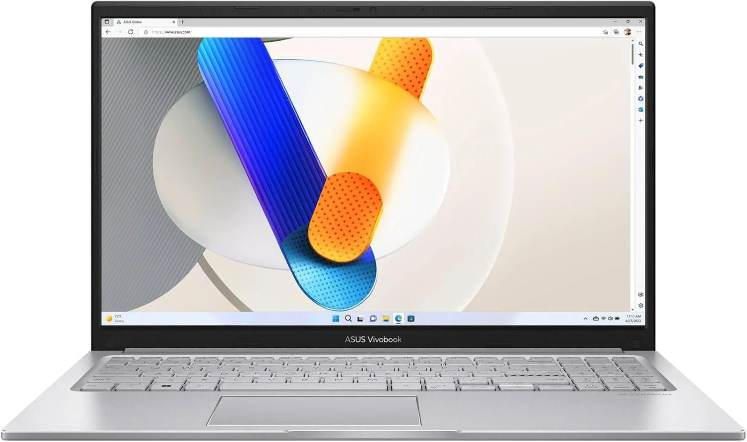 لپ تاپ ایسوس ویووبوک 15 X1504VA-NJ379 نسل سیزدهم اینتل Core i7-1355U با 16 گیگابایت رم DDR4، 512 گیگابایت SSD، صفحه نمایش 15.6 اینچی Full HD، گرافیک Intel UHD، نقره ای، کیبورد انگلیسی عربی، ویندوز 11 (قابل ارتقا) با 1 سال گارانتی