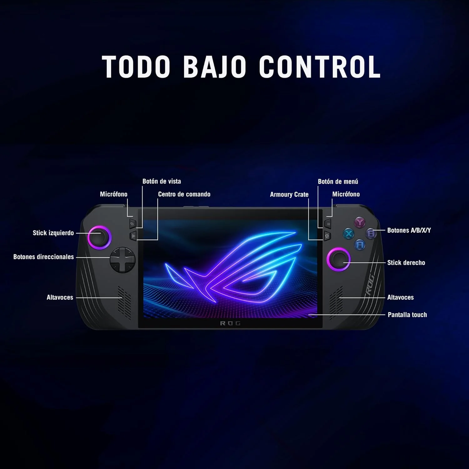 ایسوس ROG Ally X 2024/RC72LA-NH007W/AMD Ryzen Z1 Extreme/24GB RAM/1TB SSD/Windows 11/صفحه لمسی/مشکی/شامل 3 ماه اشتراک Game Pass
