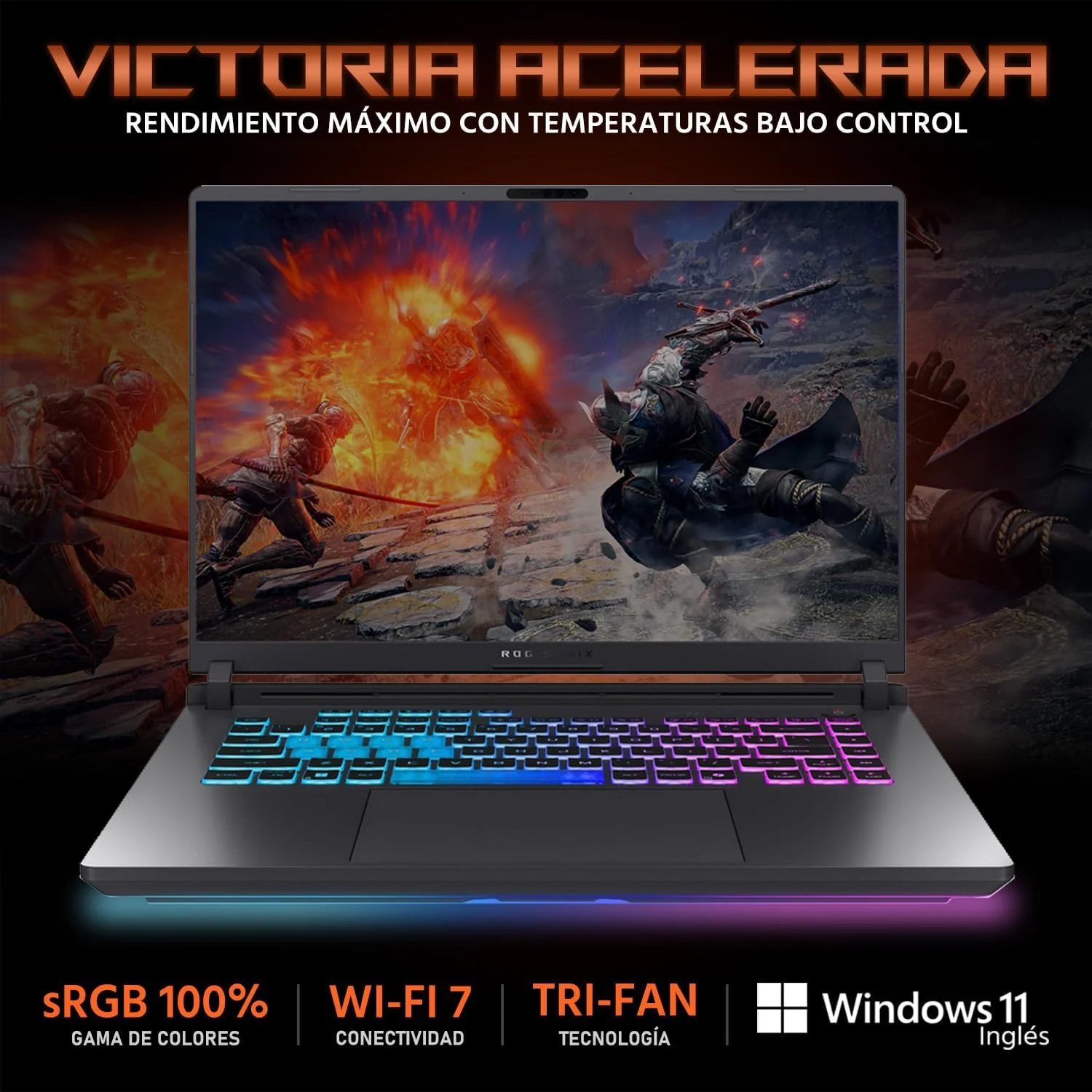 لپ تاپ گیمینگ ایسوس ROG Strix G16 NVIDIA GeForce RTX 5060 Intel Core i9 14900HX 32GB RAM 1TB SSD 16" Windows 11 Home کیبورد انگلیسی + کوله پشتی