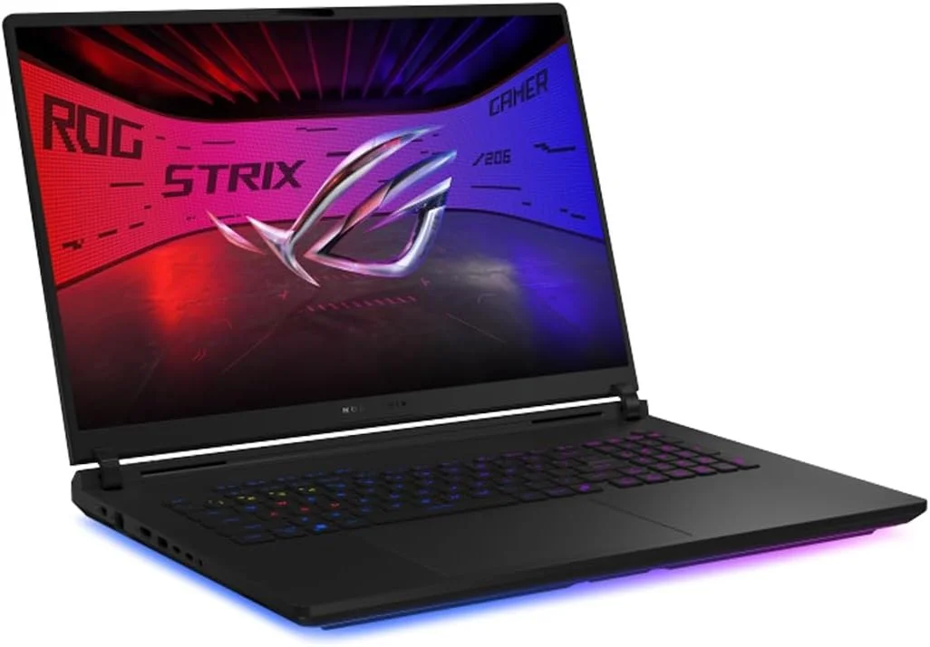 لپ تاپ گیمینگ ایسوس ROG Strix G18، پردازنده Intel Ultra 9-275HX، رم 32 گیگابایتی DDR5، اس اس دی 1 ترابایتی PCIe، نمایشگر 18 اینچی 2.5K Nebula با نرخ 240 هرتز/3 میلی ثانیه، کارت گرافیک Nvidia G-Force RTX 5060، کیبورد انگلیسی RGB، ویندوز 11، خاکستری کسوفی