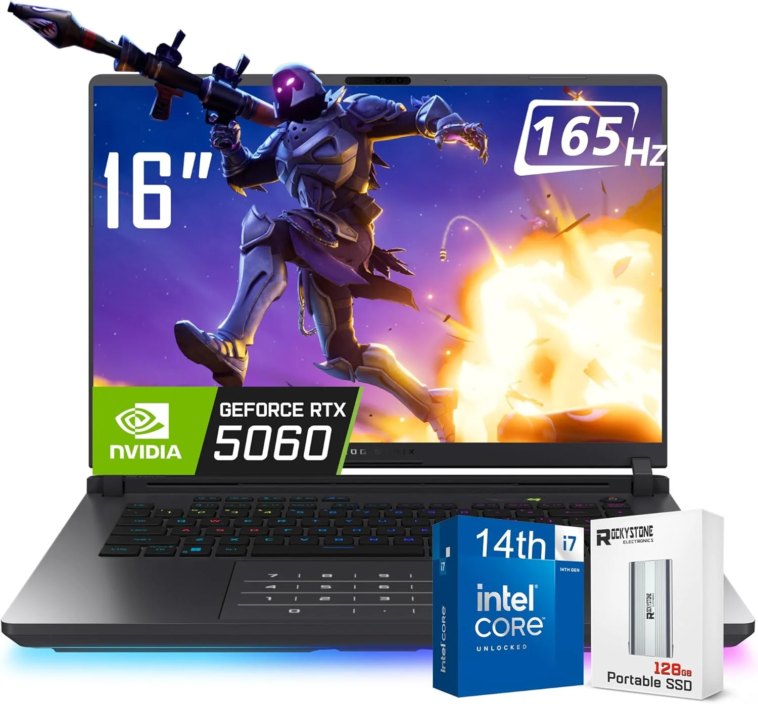 لپ تاپ گیمینگ ایسوس ROG Strix G16، صفحه نمایش 16 اینچی 165 هرتز 2K 3ms، پردازنده Core i7-14650HX (>i9-13900H)، کارت گرافیک INVIDIA GeForce RTX 5060، Copilot، کیبورد با نور پس زمینه RGB، Wi-Fi 7، ویندوز 11 پرو، مشکی (16 گیگابایت رم | 1 ترابایت SSD)