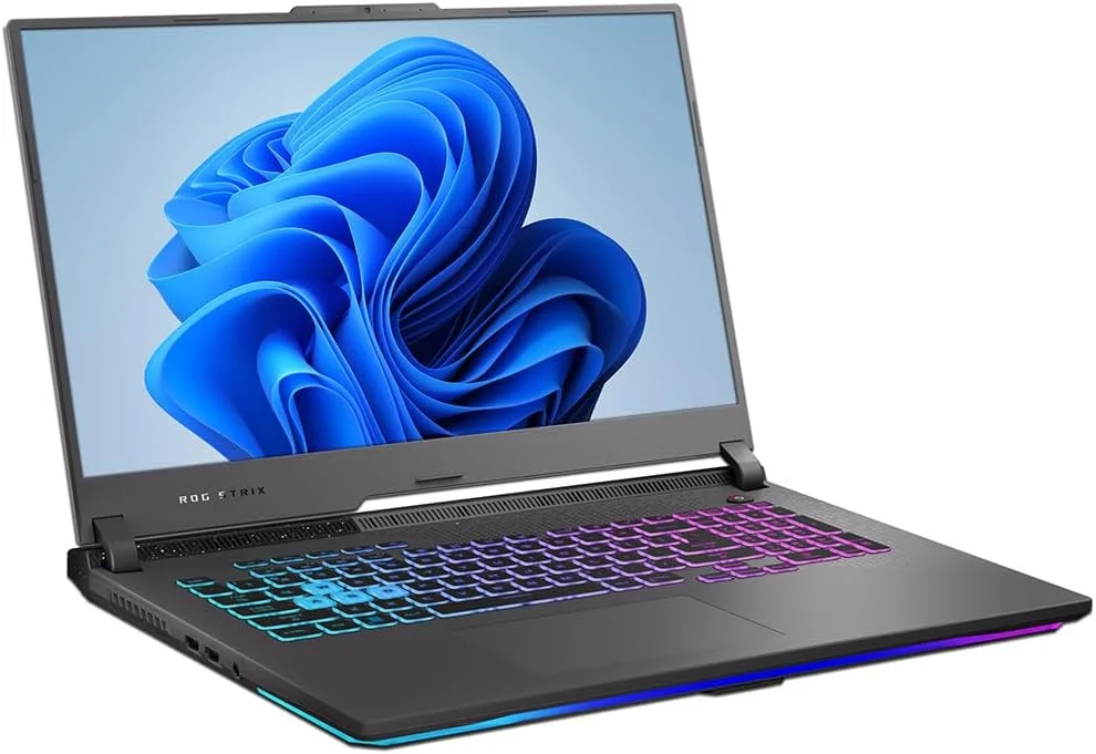 لپ تاپ گیمینگ ایسوس ROG Strix G17 G713AMD Ryzen 9 7845HX رم 16 گیگابایت SSD 1 ترابایت صفحه نمایش 17.3 اینچ GeForce RTX 4060، سیستم عامل Windows 11 Home نسخه انگلیسی کیبورد