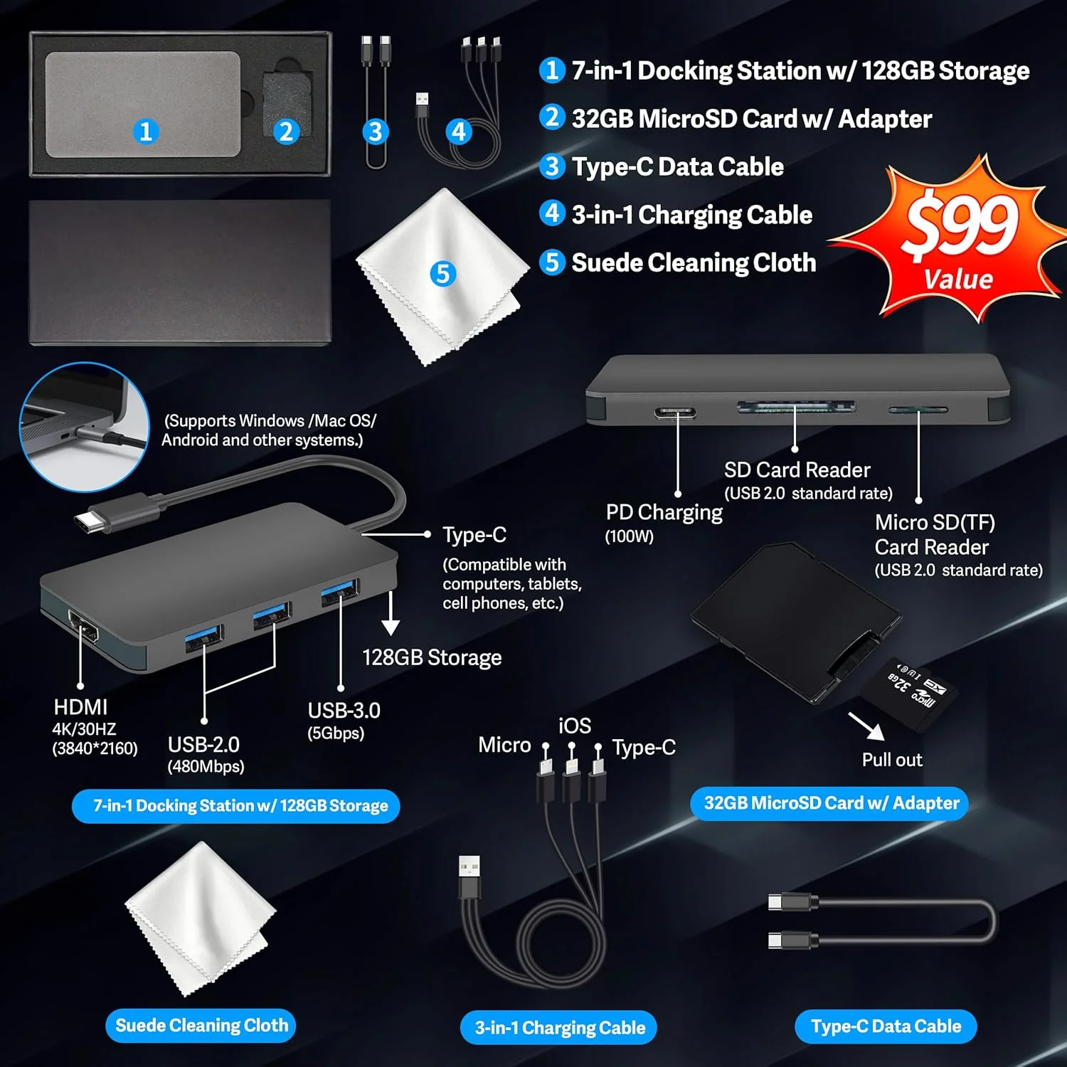 لپ تاپ کروم بوک 14 اینچی ASUS، پردازنده Intel M3-8100Y، رم 8 گیگابایتی، SSD 64 گیگابایتی، گرافیک Intel HD، کیبورد با نور پس زمینه، وب کم HD، سیستم عامل Chrome، نقره ای، کارت USB Hotface 128 گیگابایتی لپ تاپ کروم بوک 14 اینچی ASUS، پردازنده Intel M3-8100Y، رم 8 گیگابایتی، SSD 64 گیگابایتی، گرافیک Intel HD، کیبورد با نور پس زمینه، وب کم HD، سیستم عامل Chrome، نقره ای، کارت USB Hotface 128 گیگابایتی