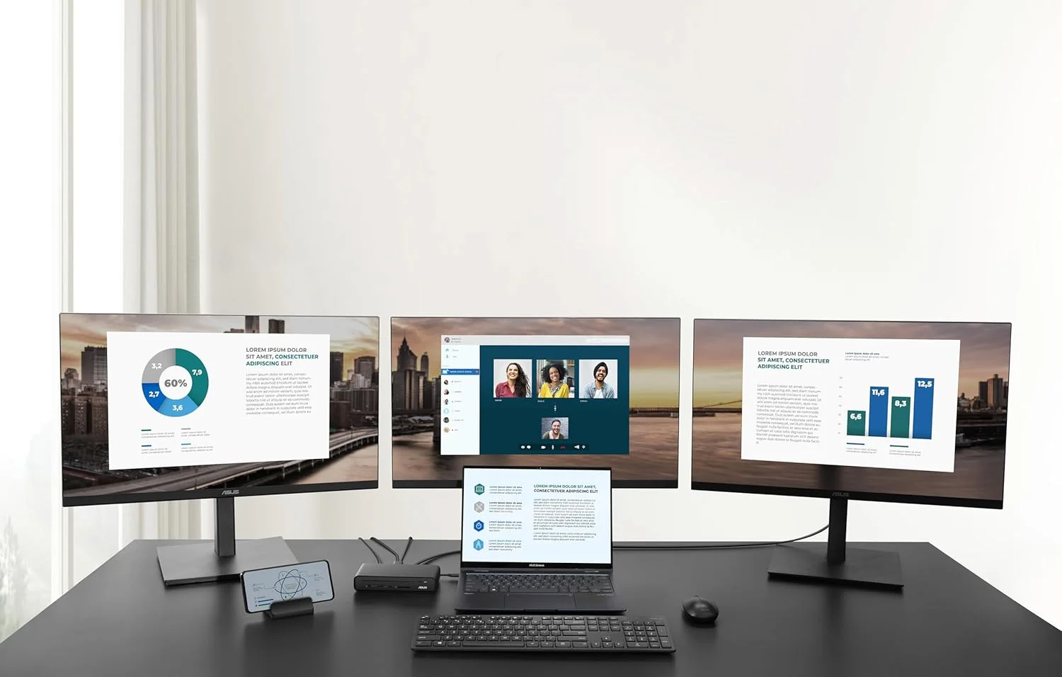 ایستگاه اتصال ایسوس DC300 - برای ماوس، کیبورد، مانیتور، نوت بوک - قابلیت شارژ - کارت خوان حافظه - SD - 150 وات - USB Type C - پشتیبانی از 3 نمایشگر - 4K - 3840 x 2160 - 6 پورت USB - 3 عدد