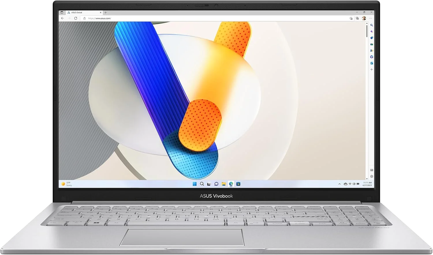 لپ تاپ ایسوس ویووبوک 15 مدل 15.6 اینچی FHD، پردازنده نسل 12 اینتل Core i7-1255U، رم 16 گیگابایت DDR4، حافظه SSD 1 ترابایت NVMe، گرافیک Intel Iris Xe، نقره ای خنک، ویندوز 11 پرو، کیبورد انگلیسی [X1504ZA-NJ247]