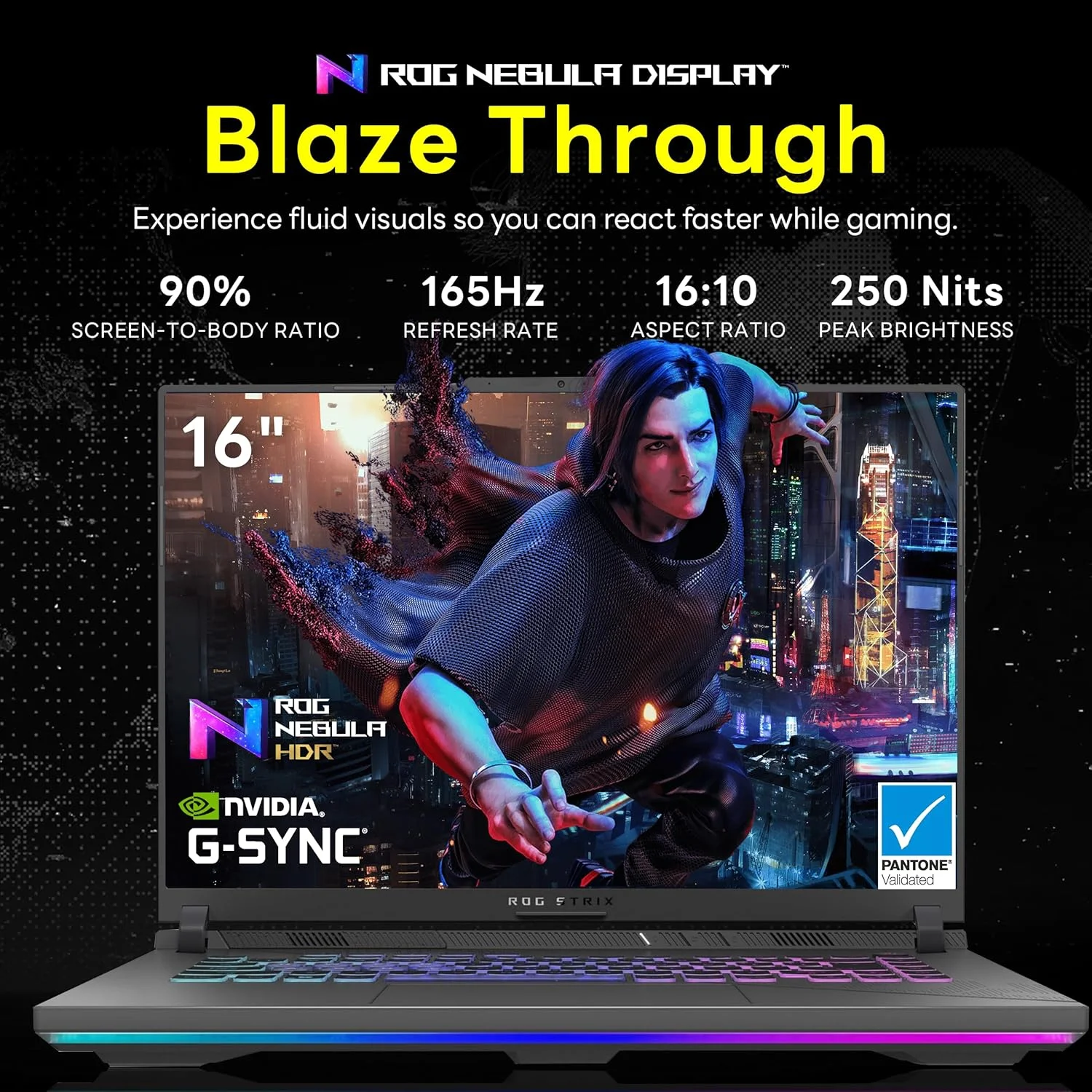 لپ تاپ گیمینگ 16 اینچی ASUS ROG Strix G16 با صفحه نمایش 165 هرتز FHD، پردازنده Intel i9-13980HX، رم 64 گیگابایت DDR5، حافظه SSD 2 ترابایت، کارت گرافیک NVIDIA GeForce RTX 4060 8GB، کیبورد با نور پس زمینه، وب کم HD، Wi-Fi 6E، خاکستری، ویندوز 11 پرو، به همراه داک استیشن 256 گیگابایتی