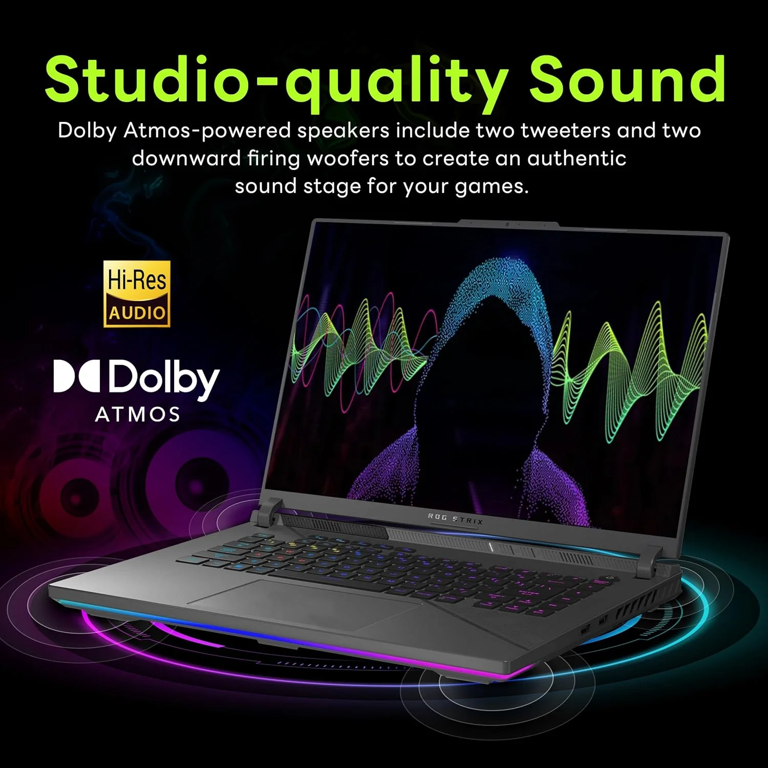 لپ تاپ گیمینگ 16 اینچی ASUS ROG Strix G16 با صفحه نمایش 165 هرتز FHD، پردازنده Intel i9-13980HX، رم 64 گیگابایت DDR5، حافظه SSD 2 ترابایت، کارت گرافیک NVIDIA GeForce RTX 4060 8GB، کیبورد با نور پس زمینه، وب کم HD، Wi-Fi 6E، خاکستری، ویندوز 11 پرو، به همراه داک استیشن 256 گیگابایتی