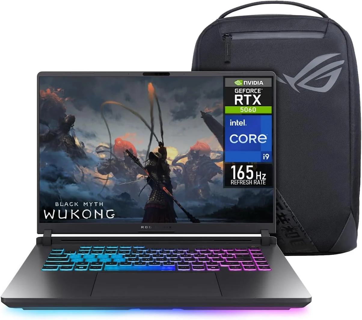 لپ تاپ گیمینگ ایسوس ROG Strix G16 NVIDIA GeForce RTX 5060 Intel Core i9 14900HX 64GB RAM 2TB SSD 16" Windows 11 Home صفحه کلید انگلیسی + کوله پشتی