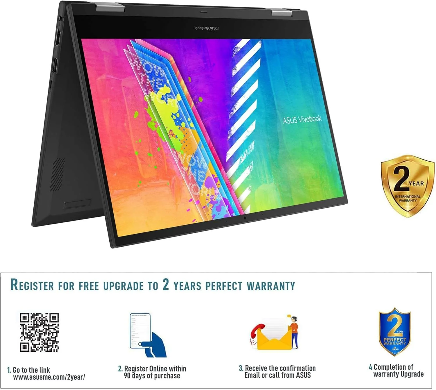 ایسوس ویووبوک GO Flip TP1400KA-BZ056WS 14 اینچ لمسی، پردازنده Intel Celeron N4050، رم 4 گیگابایت، حافظه 128 گیگابایت eMMC، کیبورد AR-EN، قلم Stylus، ویندوز 11 آبی، 2 سال گارانتی بین المللی