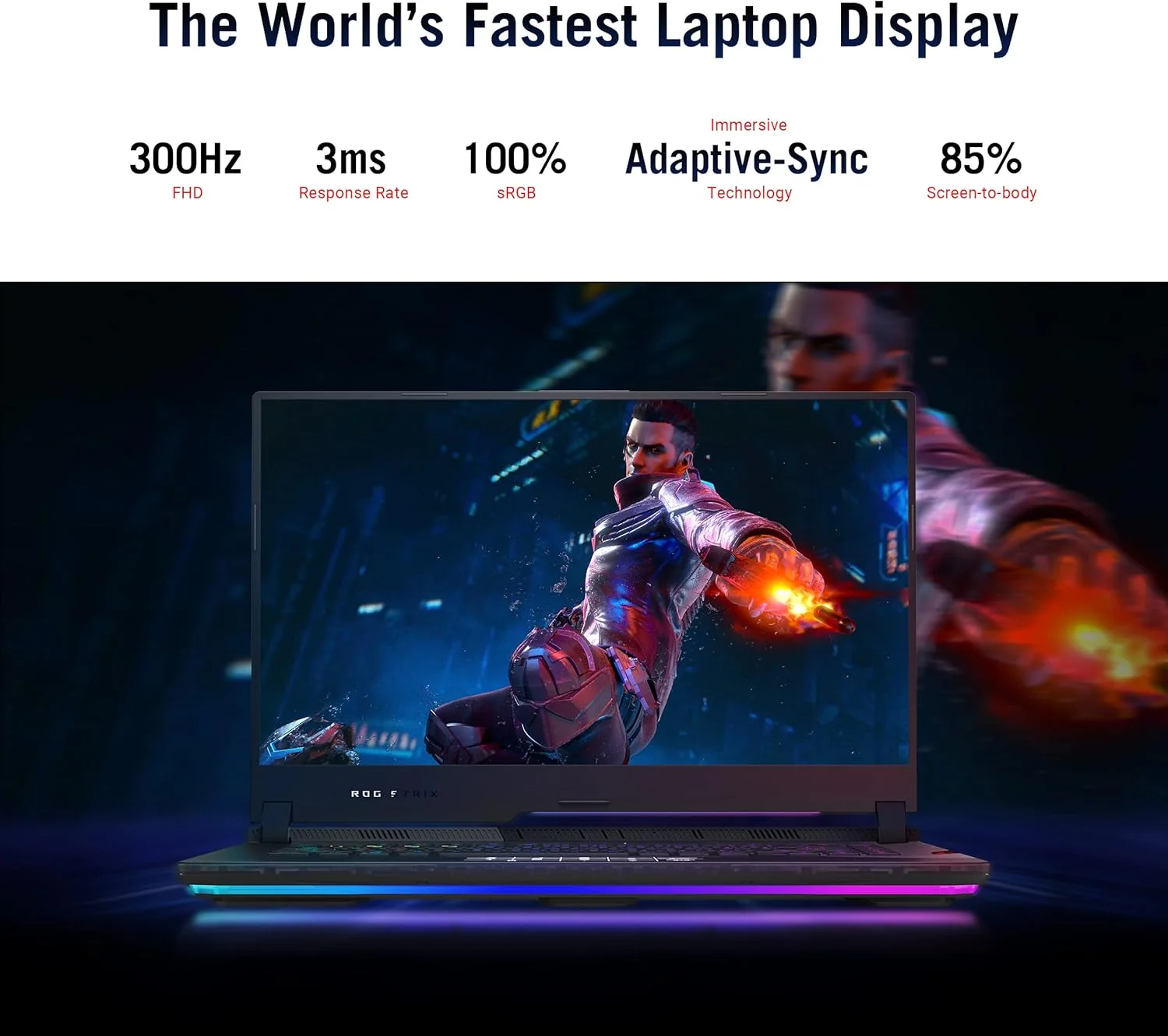لپ تاپ گیمینگ ایسوس ROG Strix Scar 15، صفحه نمایش 15.6 اینچی 300 هرتز IPS نوع FHD، کارت گرافیک NVIDIA GeForce RTX 3080، پردازنده AMD Ryzen 9 5900HX، رم 16 گیگابایت DDR4، حافظه SSD 1 ترابایت، صفحه کلید اپتی-مکانیکال RGB با نورپردازی مجزا برای هر کلید، ویندوز 11، G533QS-DS94