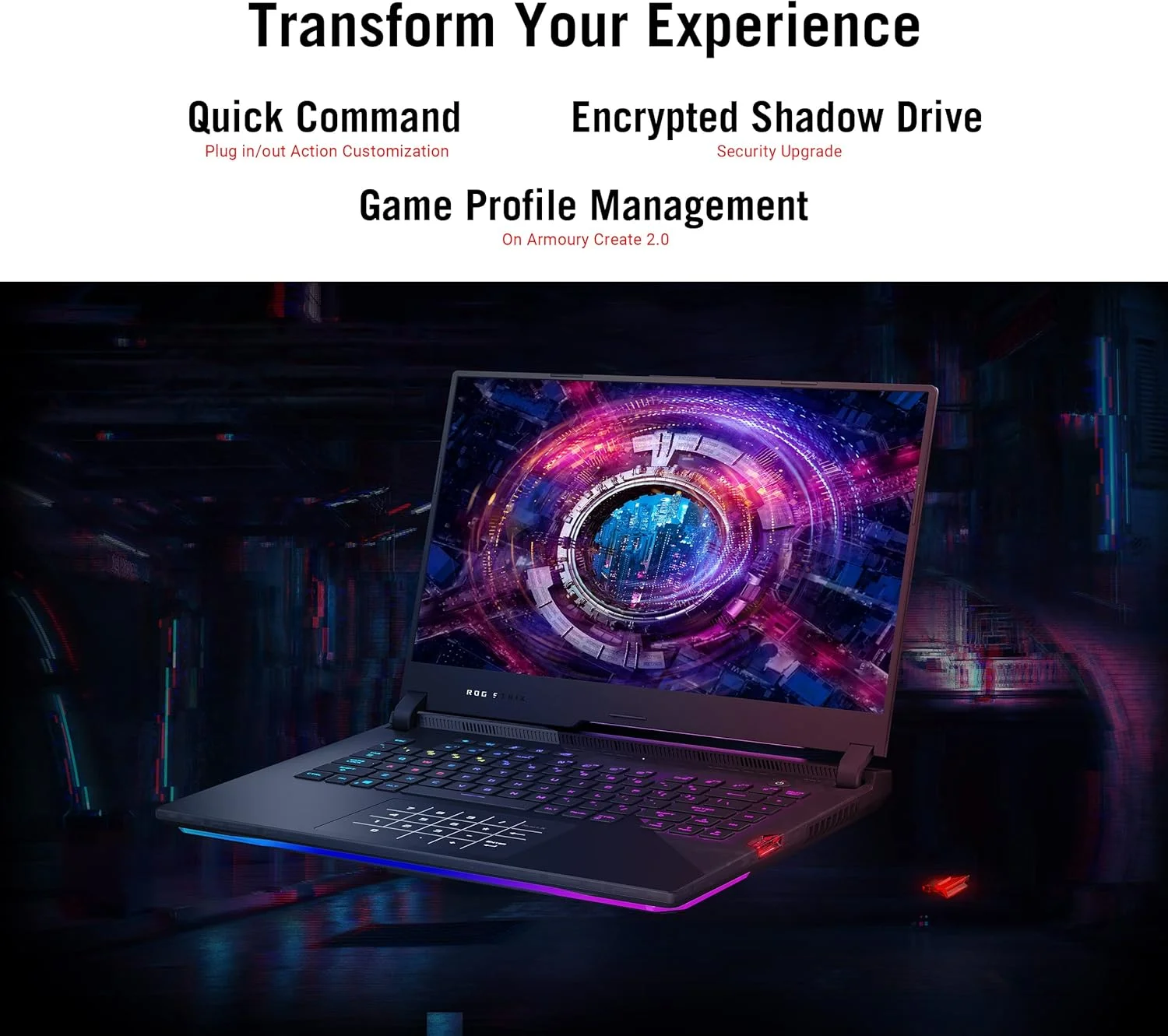 لپ تاپ گیمینگ ایسوس ROG Strix Scar 15، صفحه نمایش 15.6 اینچی 300 هرتز IPS نوع FHD، کارت گرافیک NVIDIA GeForce RTX 3080، پردازنده AMD Ryzen 9 5900HX، رم 16 گیگابایت DDR4، حافظه SSD 1 ترابایت، صفحه کلید اپتی-مکانیکال RGB با نورپردازی مجزا برای هر کلید، ویندوز 11، G533QS-DS94