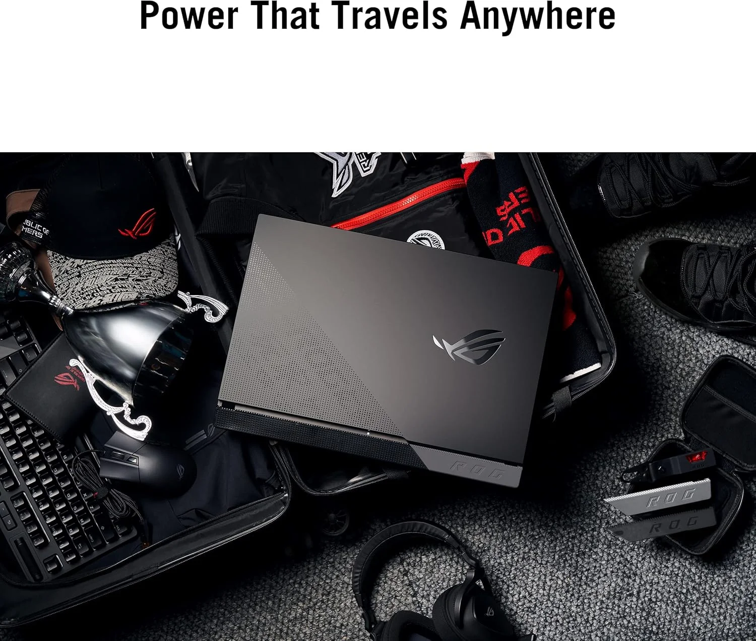 لپ تاپ گیمینگ ایسوس ROG Strix Scar 15، صفحه نمایش 15.6 اینچی 300 هرتز IPS نوع FHD، کارت گرافیک NVIDIA GeForce RTX 3080، پردازنده AMD Ryzen 9 5900HX، رم 16 گیگابایت DDR4، حافظه SSD 1 ترابایت، صفحه کلید اپتی-مکانیکال RGB با نورپردازی مجزا برای هر کلید، ویندوز 11، G533QS-DS94