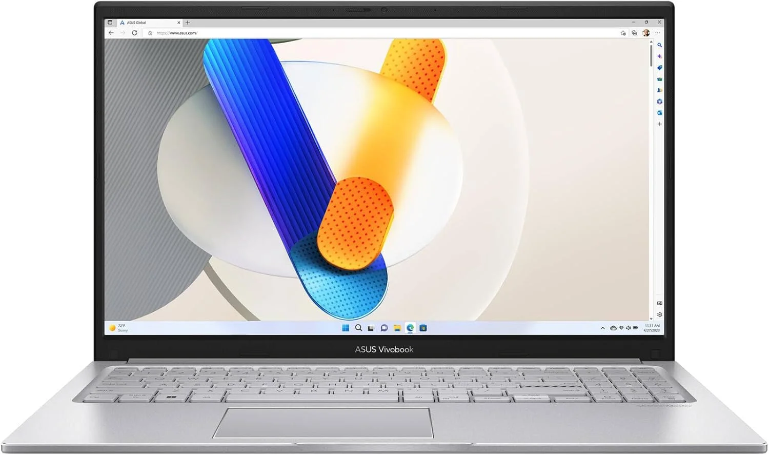 لپ تاپ ASUS Vivobook 15 X1504VA، صفحه نمایش 15.6 اینچی FHD 60 هرتز، پردازنده Intel Core i3-1315U، رم 8 گیگابایتی، SSD 512 گیگابایتی، گرافیک Intel UHD، صفحه کلید انگلیسی/عربی، ویندوز 11، نقره ای خنک