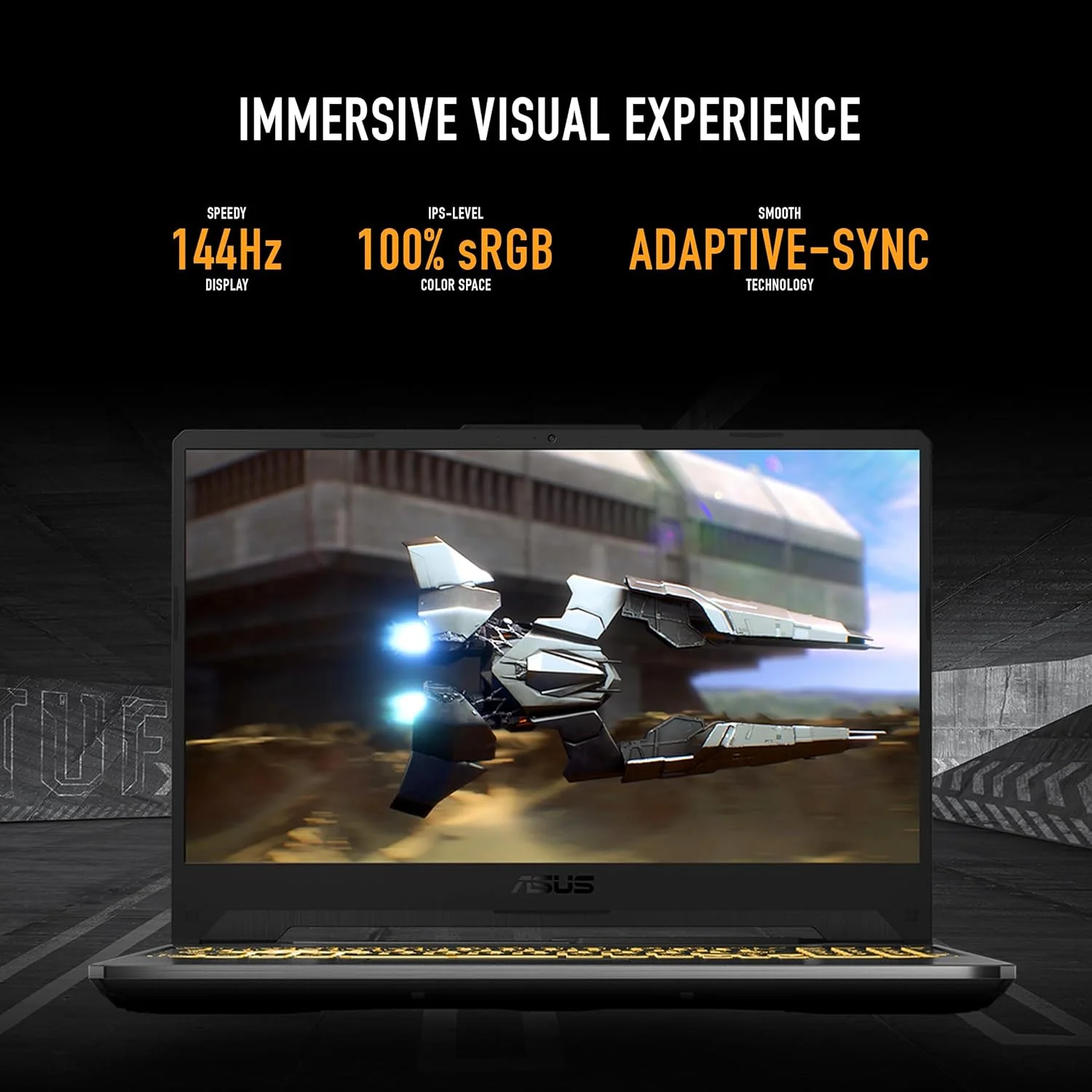 لپ تاپ گیمینگ ایسوس TUF Gaming A15 FA506NCR-HN044W AMD R7-7435HS/16GB RAM/512GB SSD/NVIDIA GeForce RTX 3050 4GB/15.6 FHD(1920x1080) 144Hz/Windows11 Home/1-Zone RGB/Eng-Arb Keyboard - Graphite Black