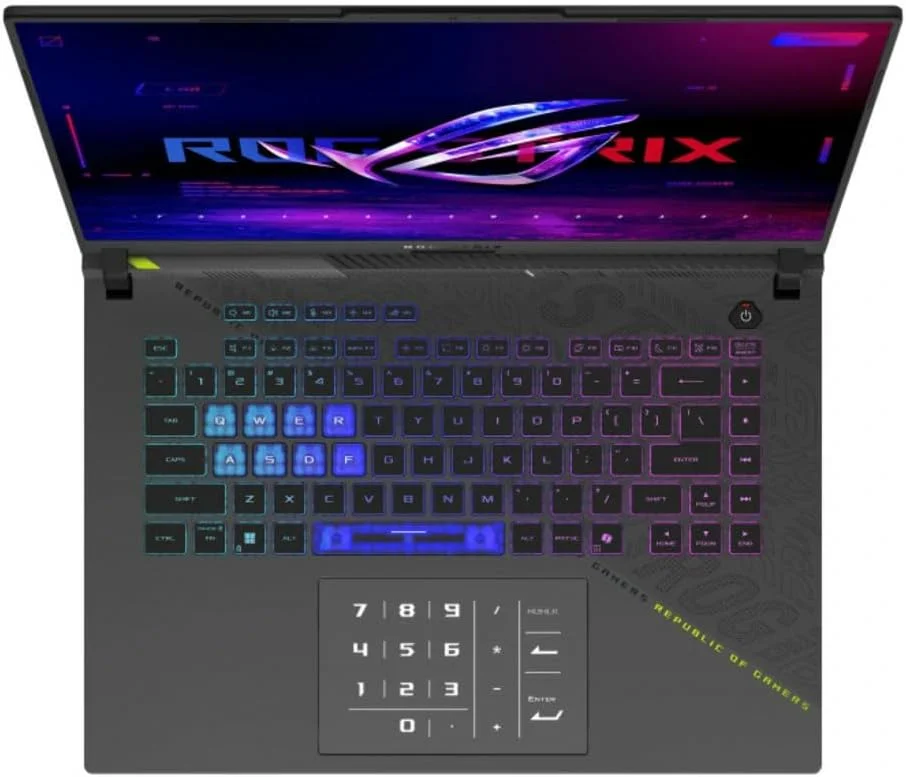 ایسوس ROG STRIX G16 G614PR، 16 اینچ 2.5K WUXGA، AMD Ryzen 9 8940HX، رم 16 گیگابایت DDR5، NVIDIA GeForce RTX 5070 Ti 12GB GDDR7، 1 ترابایت SSD، ویندوز 11 هوم، Wi-Fi 6E، BT 5.3، کیبورد با نور پس زمینه RGB