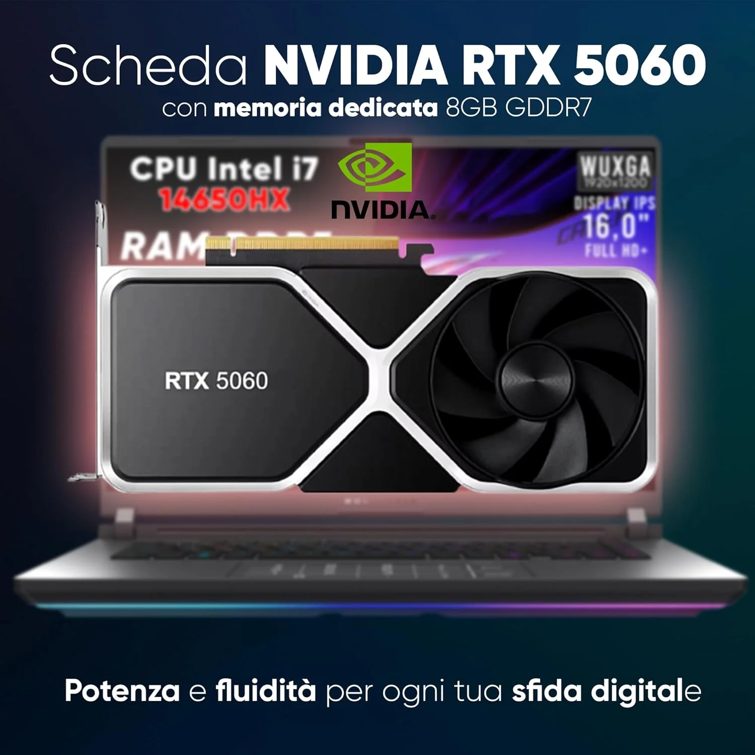 لپ تاپ گیمینگ ایسوس ROG STRIX G16 (2025)، نوت بوک گیمینگ I7-14650HX، NVIDIA GEFORCE RTX 5060 (8GB GDDR7)، رم 32 گیگابایتی DDR5، اس اس دی 1 ترابایتی، صفحه نمایش 16 اینچی FHD با THUNDERBOLT 5، BT 5.4، کیبورد RGB، WIFI 7