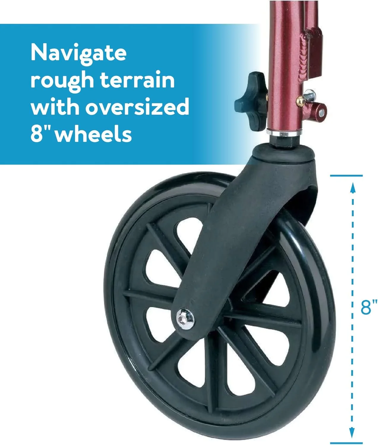 واکر رولیتور Carex با صندلی - واکر بزرگسالان با قابلیت تنظیم ارتفاع با صندلی و چرخ، تحمل وزن تا 113 کیلوگرم، 1 عدد (بسته 1 عددی)