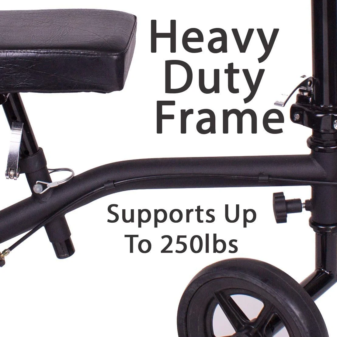 اسکوتر زانو چرخ دار اقتصادی Carex با پد راحت - اسکوتر زانویی فرمان پذیر برای آسیب های پا با ترمز دستی - جایگزین عصا