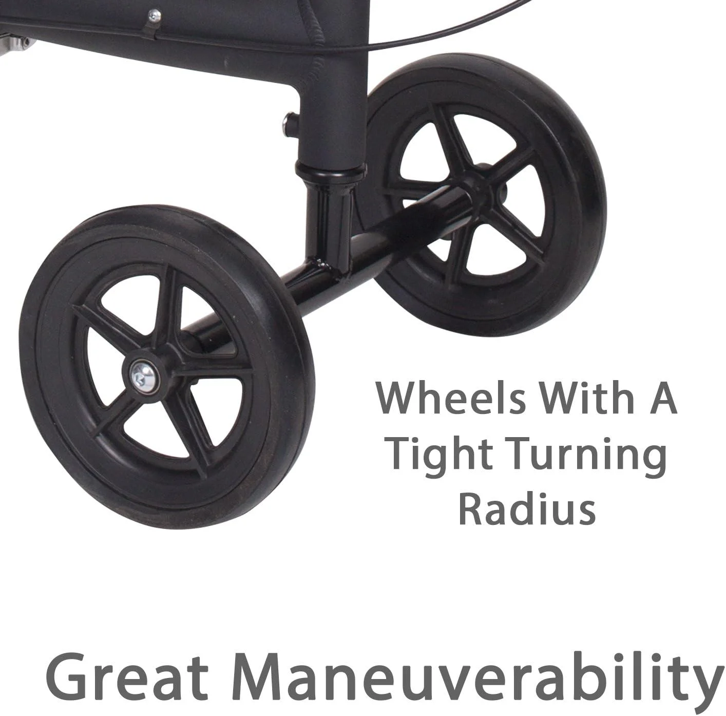 اسکوتر زانو چرخ دار اقتصادی Carex با پد راحت - اسکوتر زانویی فرمان پذیر برای آسیب های پا با ترمز دستی - جایگزین عصا