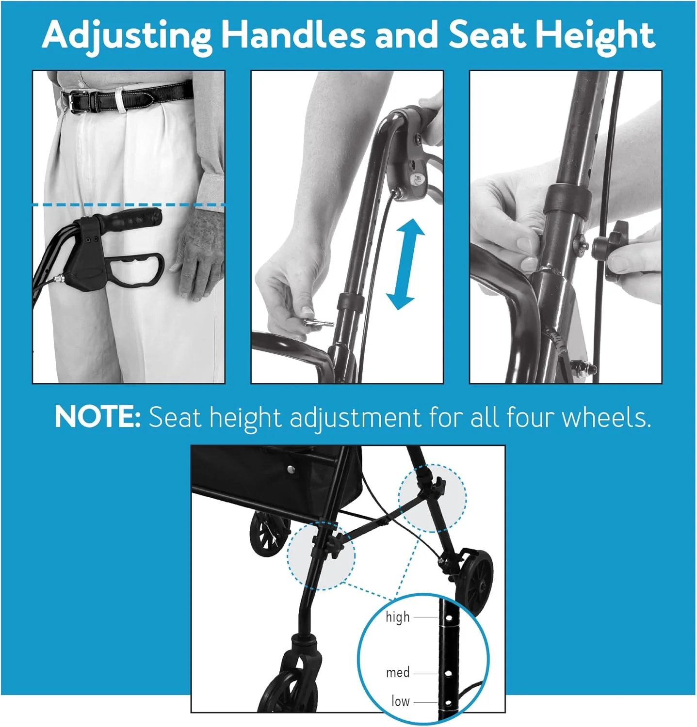 واکر چرخدار آلومینیومی Carex Step 'N Rest برای سالمندان، صورتی - واکر رولیتور با صندلی - با پشتی، چرخ های 6 اینچی، تحمل وزن 250 پوند، سبک وزن واکر چرخدار آلومینیومی Carex Step 'N Rest برای سالمندان، صورتی - واکر رولیتور با صندلی - با پشتی، چرخ های 6 اینچی، تحمل وزن 250 پوند، سبک وزن