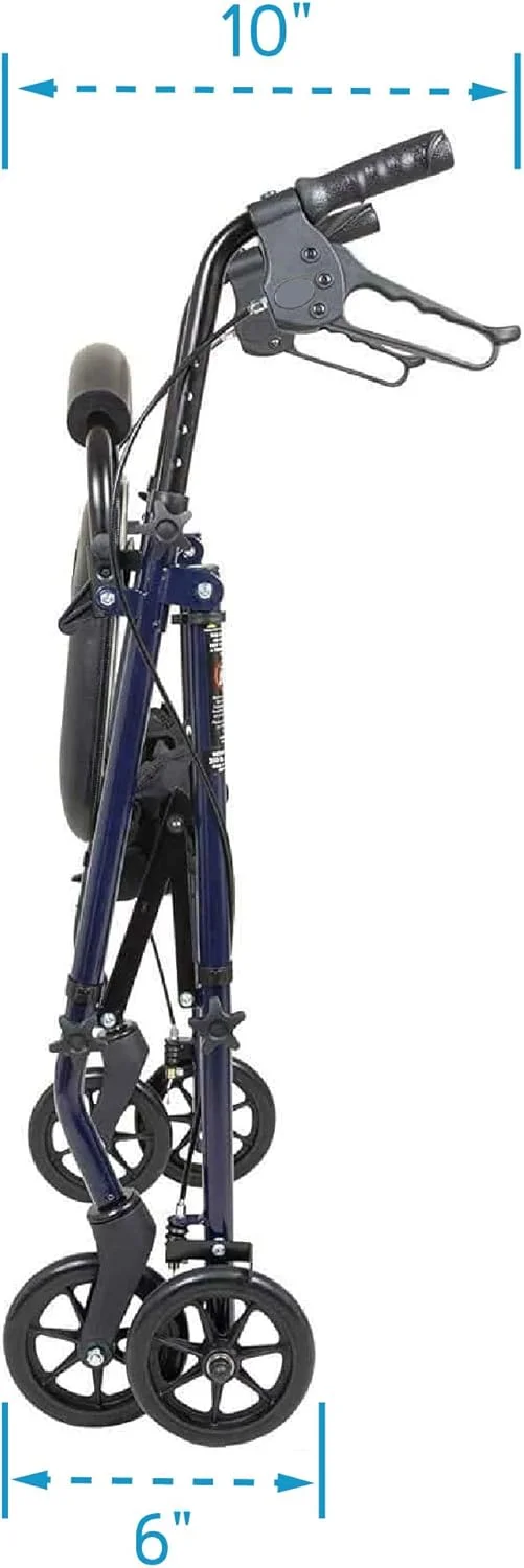 واکر رولیتور فولادی Carex با صندلی و چرخ - واکر چرخدار برای سالمندان - واکر تحمل وزن 160 کیلوگرم، تاشو، برای افراد با قد 152 تا 173 سانتی متر، واکر با چرخ واکر رولیتور فولادی Carex با صندلی و چرخ - واکر چرخدار برای سالمندان - واکر تحمل وزن 160 کیلوگرم، تاشو، برای افراد با قد 152 تا 173 سانتی متر، واکر با چرخ